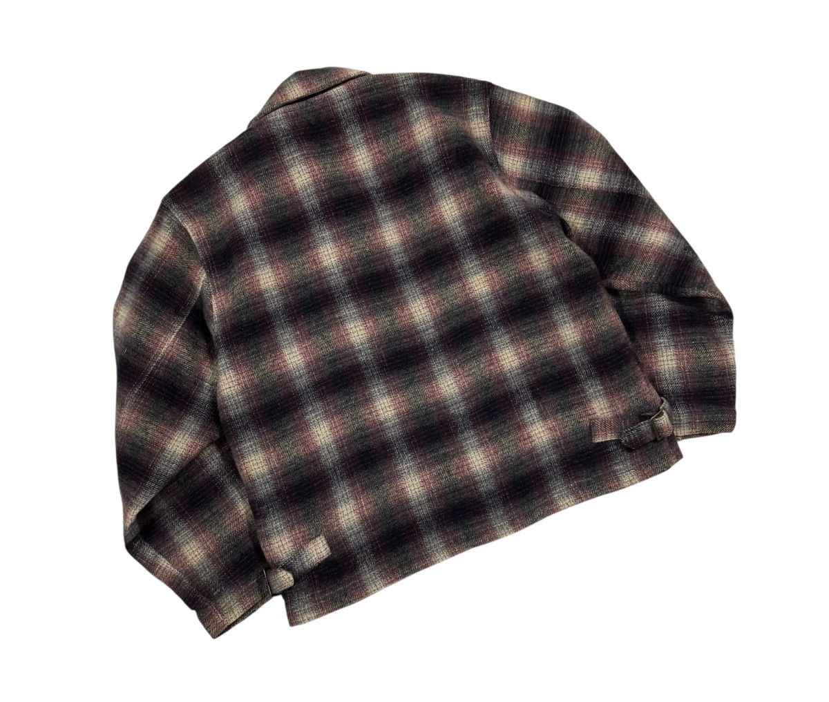 If Six Was Nine Vtg🔥80’s Bobson Workwear Shadow Plaid Wool Jacket Size US M / EU 48-50 / 2 - 10 Thumbnail