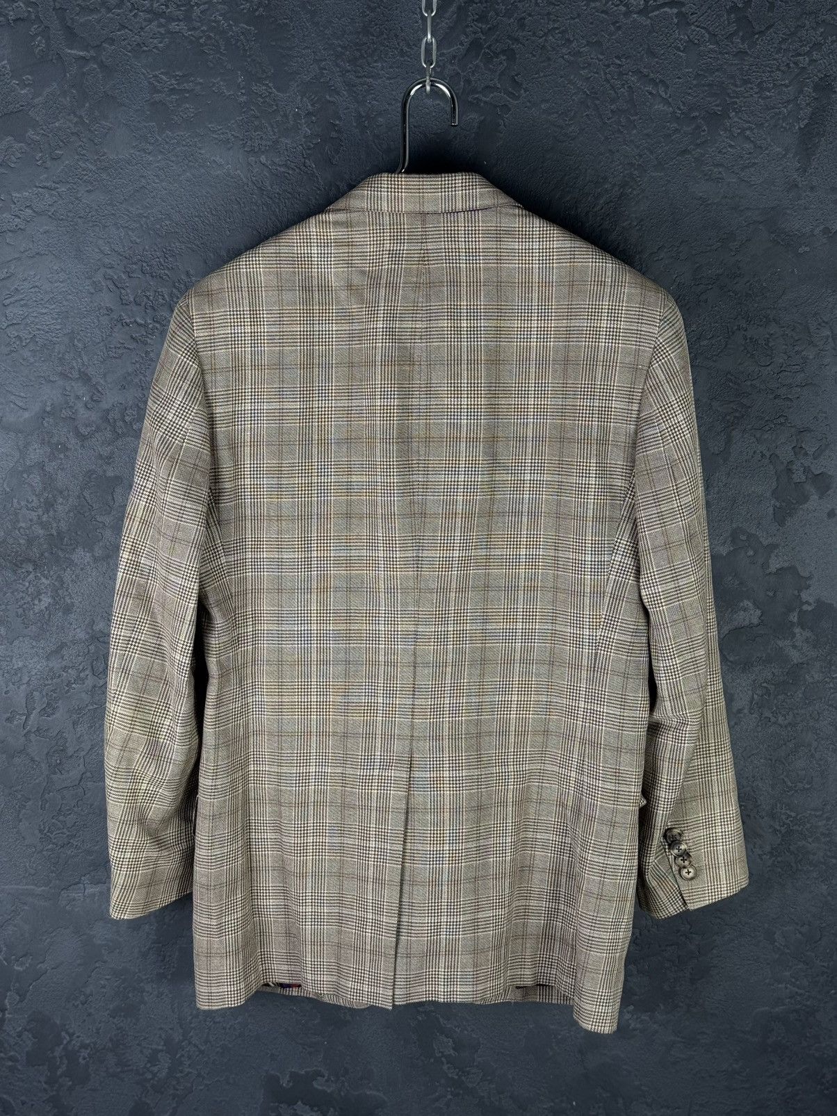 Etro ETRO Milano Mens Blazer Jacket Long Plaid Gray Size 46 Size 46R - 5 Thumbnail