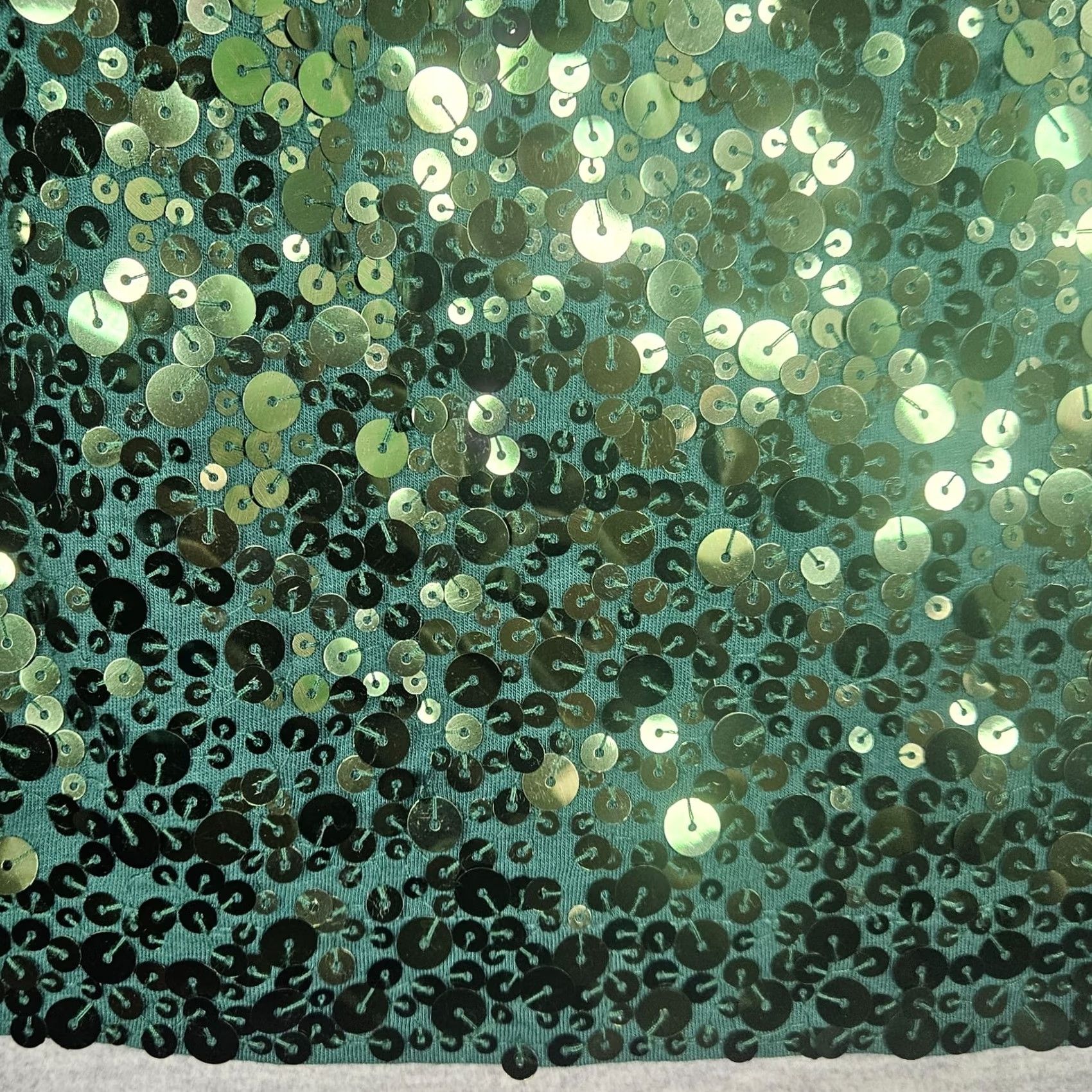 Vintage Garnet Hill Sequin Mini Green Women's Skirt Size S Size 28" / US 6 / IT 42 - 5 Thumbnail