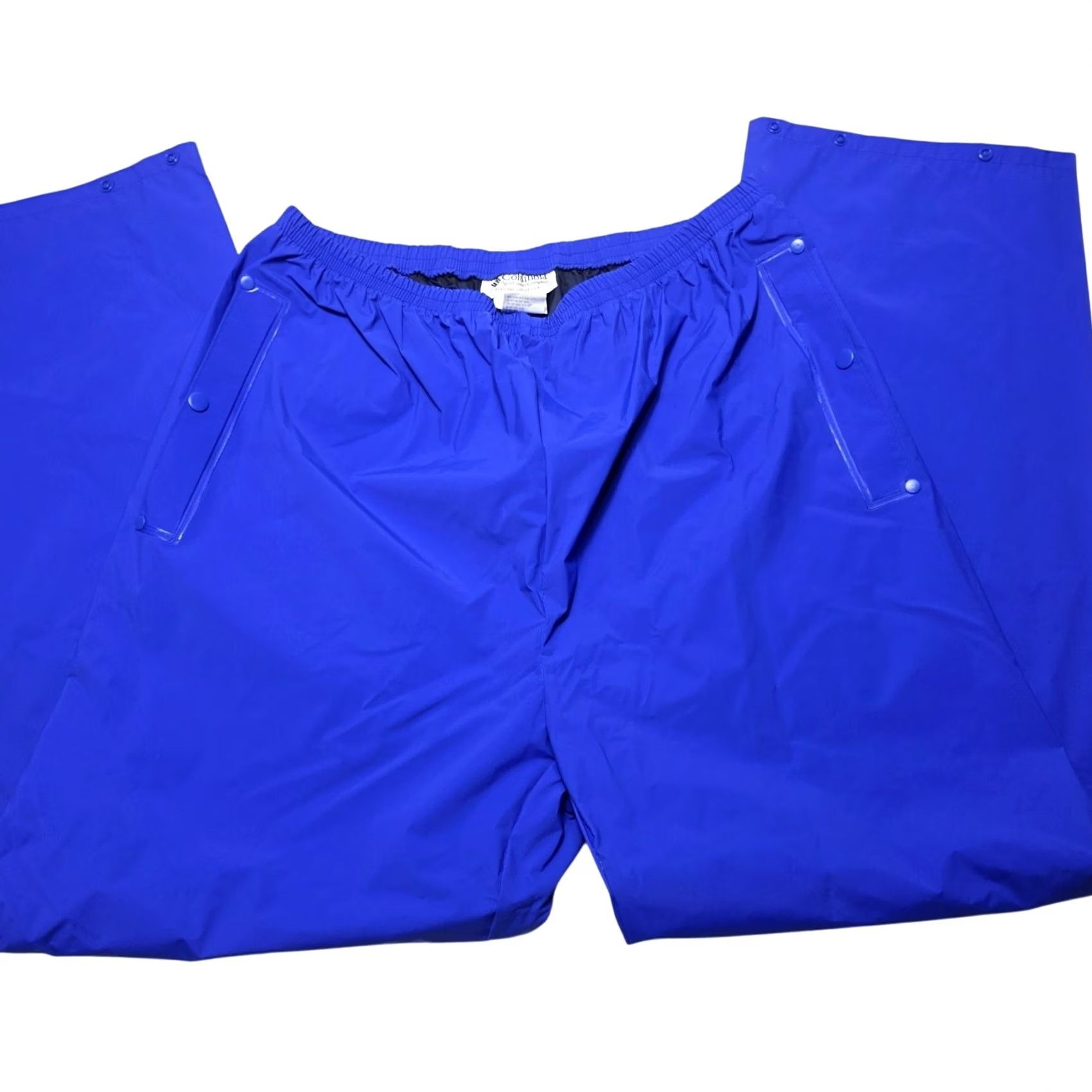 Rains VINTAGE Columbia Rain Pants Men XL Blue PVC Waterproof 90s Activewear Pants Mens Size US 36 / EU 52 - 2 Thumbnail