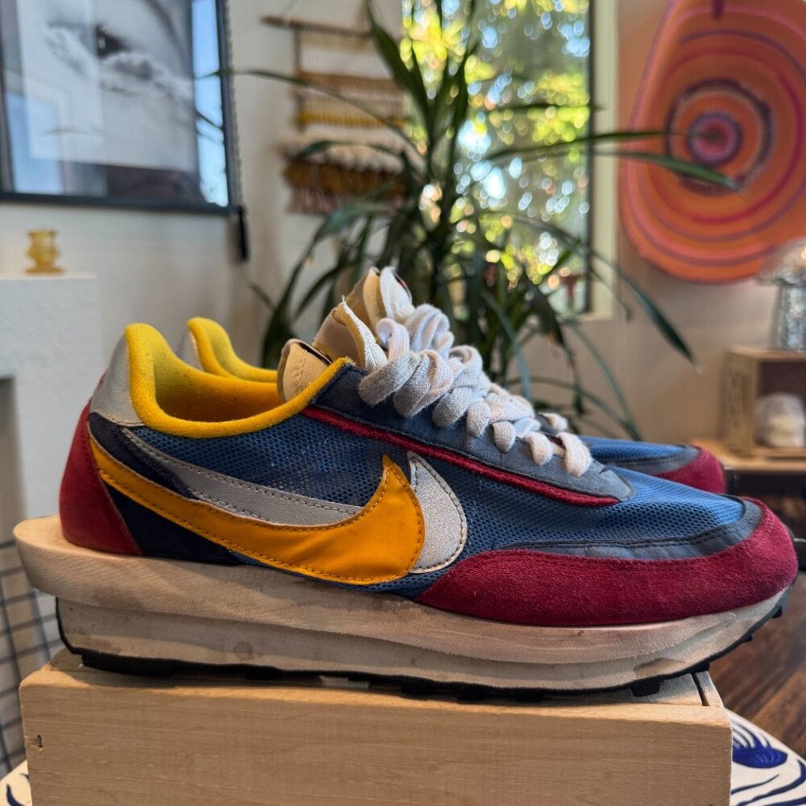 Nike Nike Sacai LDWaffle Varsity Blue Varsity Red, Men’s 10.5 Size US 10.5 / EU 43-44 - 2 Thumbnail