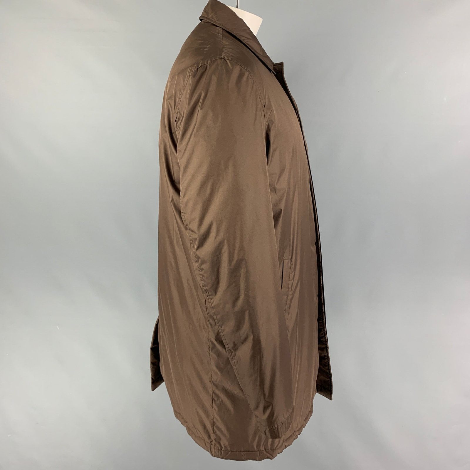 Etro ETRO Size XL Brown Polyester Cotton Hidden Placket Coat Size US XL / EU 56 / 4 - 2 Thumbnail