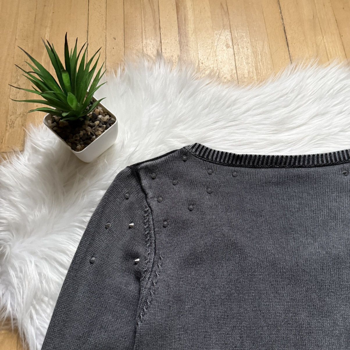 If Six Was Nine 📌 Crazy Spikes Washed Knitted Y2K Sweater Size S / US 4 / IT 40 - 10 Thumbnail