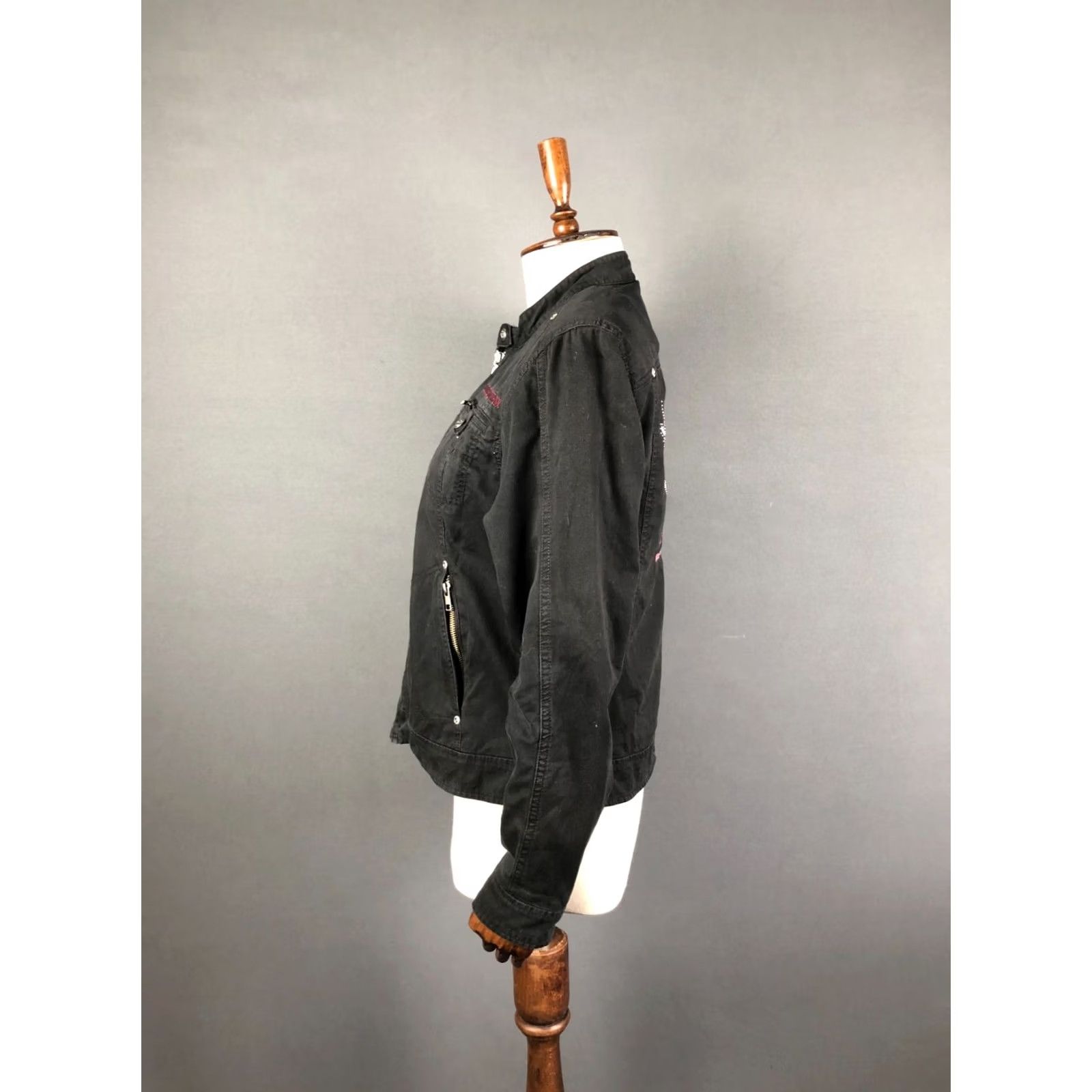 Harley Davidson Harley-Davidson Women's Jacket Full Zip Cotton Black M Size M / US 6-8 / IT 42-44 - 2 Thumbnail