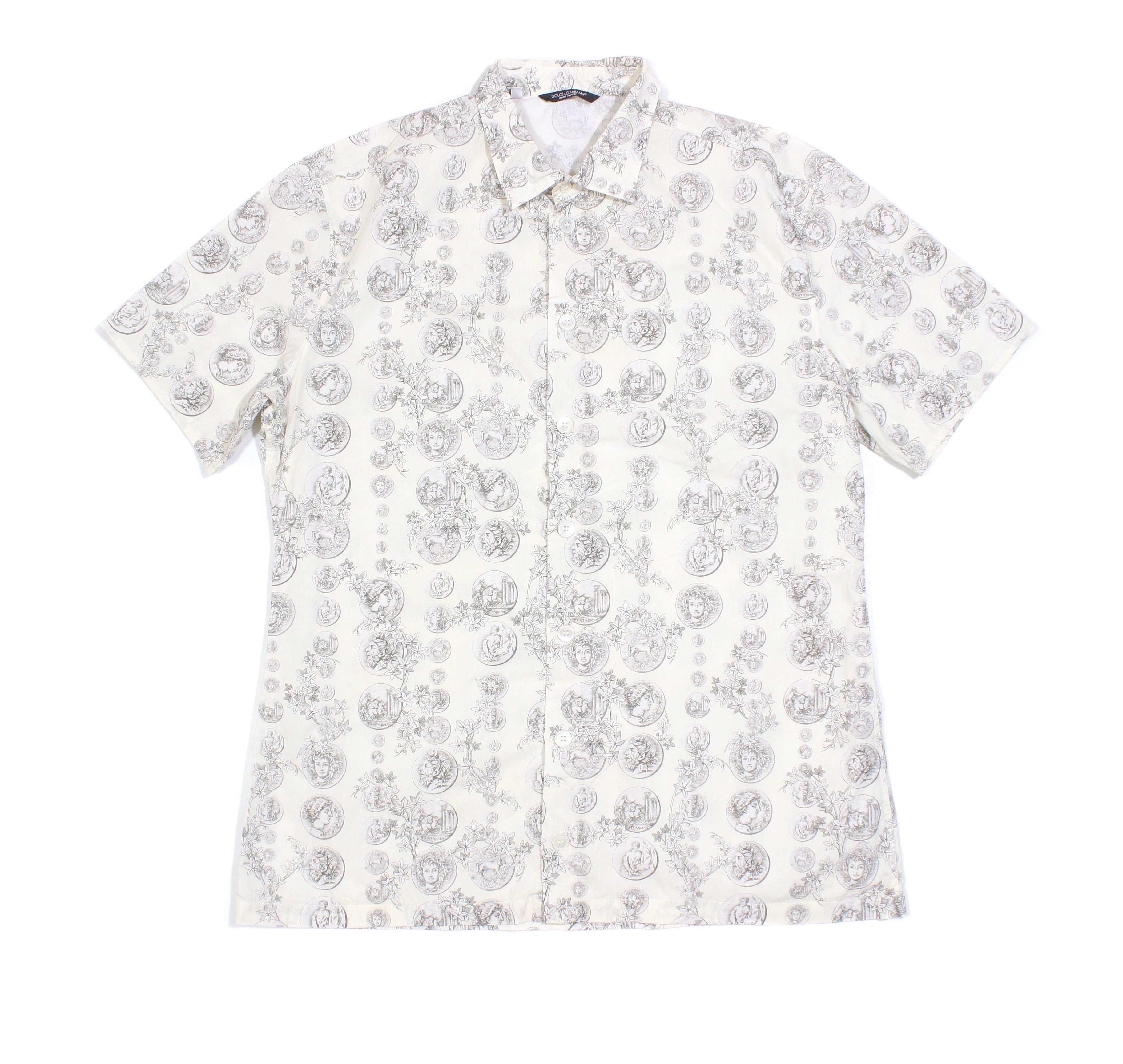 Dolce & Gabbana Barocco Full Print Shortsleeve Shirt Size US L / EU 52-54 / 3 - 1 Thumbnail
