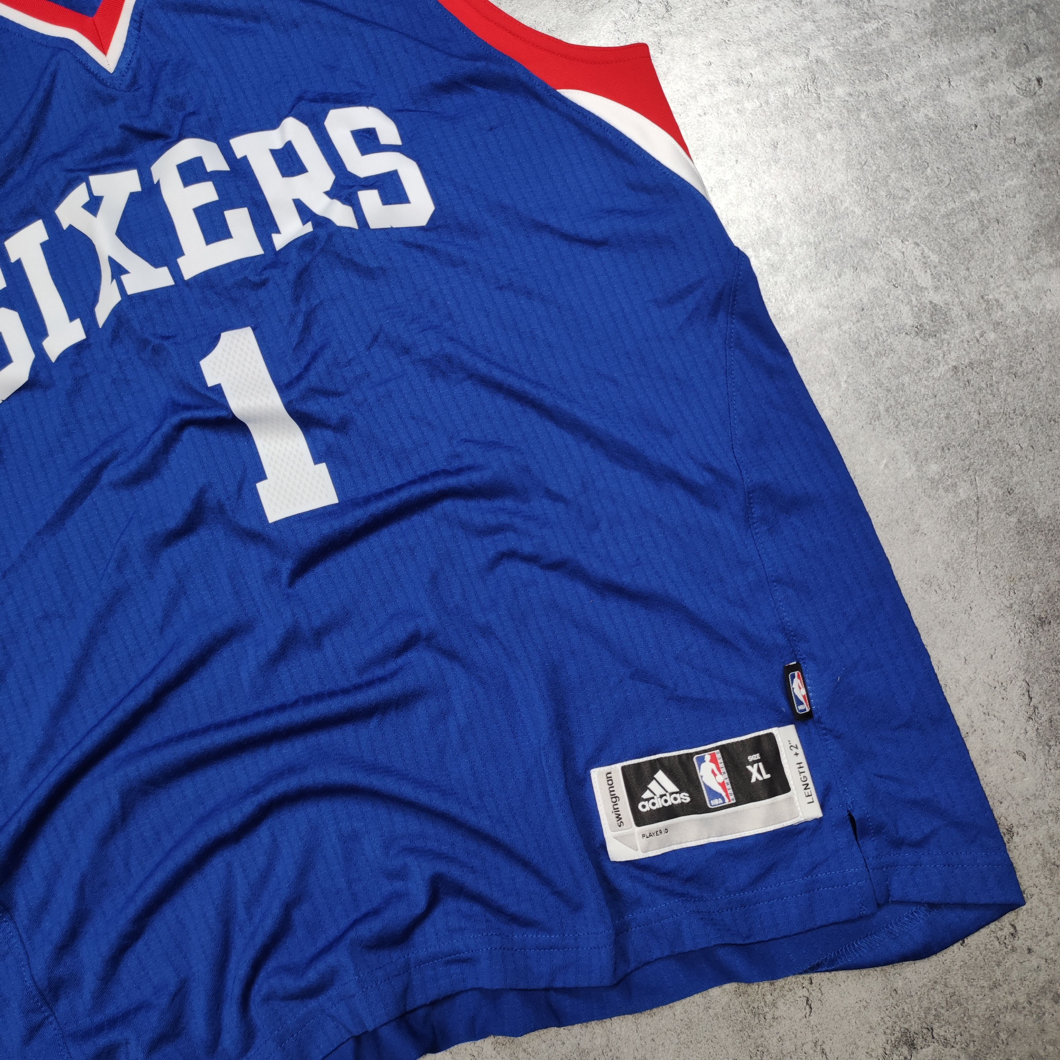 Adidas × NBA × Vintage RARE NBA Sixers Adidas Basketball #1Carter Williams Jersey Size US XL / EU 56 / 4 - 5 Thumbnail