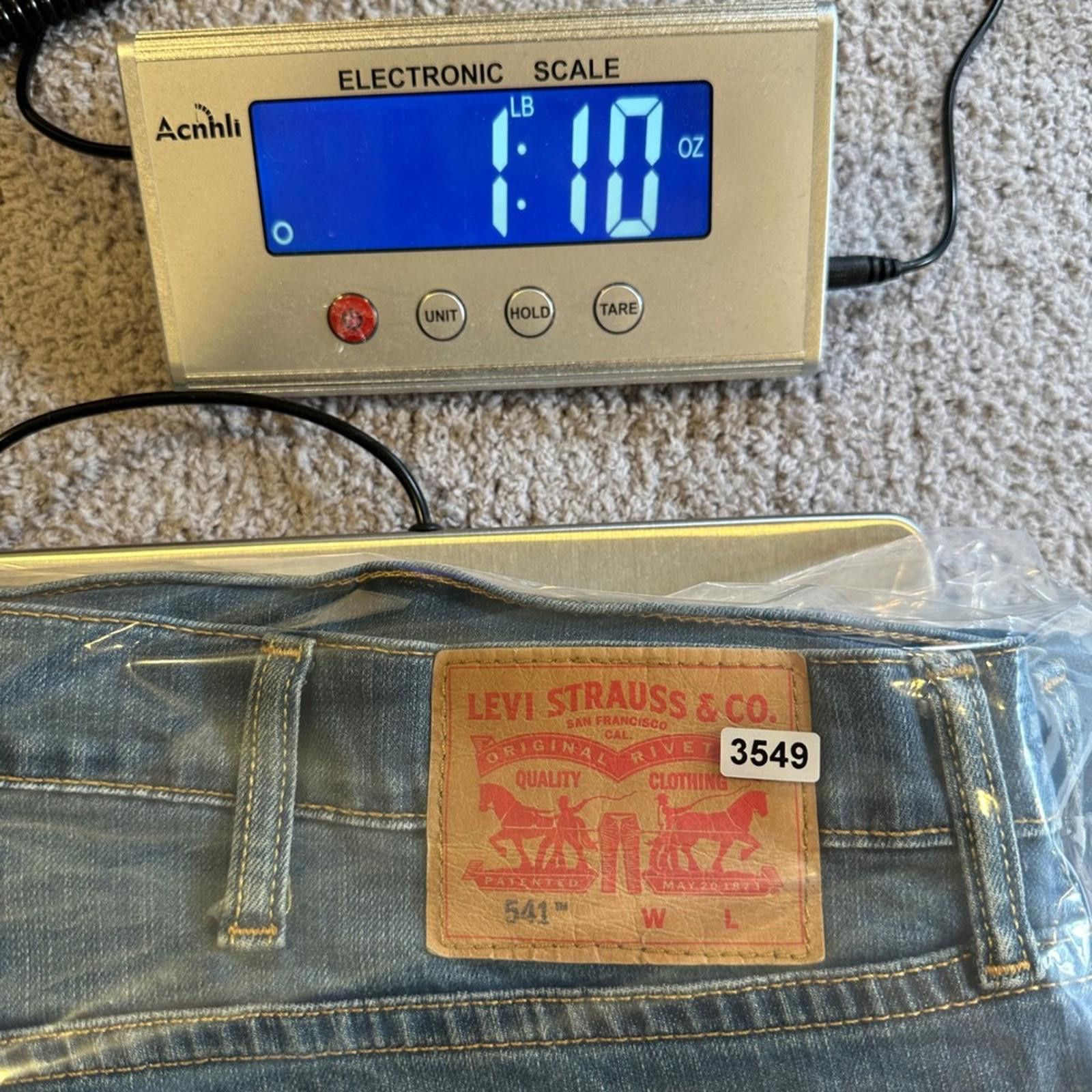Levi's Levis 541 Athletic Fit Jeans Mens 48x32 Blue Stretch Medium Size US 44 / EU 60 - 10 Thumbnail