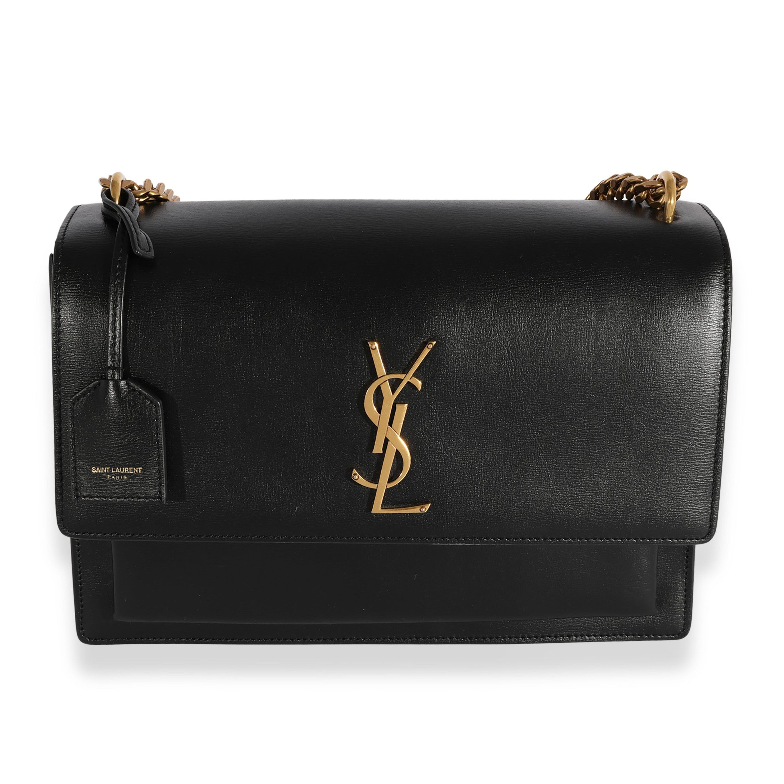 Yves Saint Laurent Yves Saint Laurent Black Smooth Calfskin Large ...