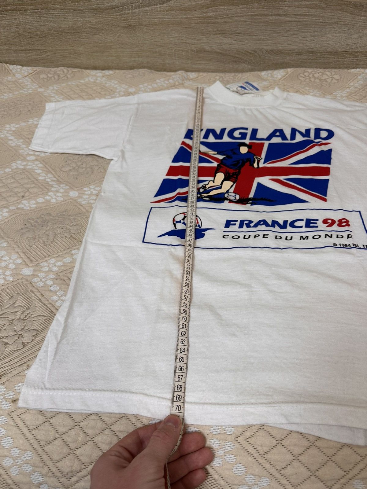 Vintage 🔥 1994 England France 1998 World Cup Vintage T Shirt Soccer Size US L / EU 52-54 / 3 - 10 Thumbnail
