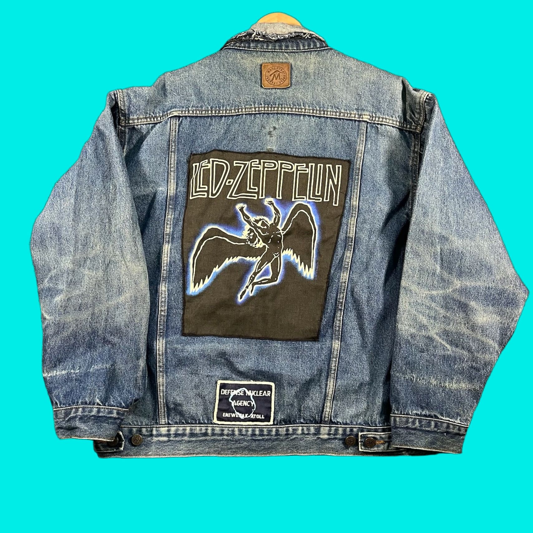 Marlboro VINTAGE Marlboro Country Store Jean Jacket XL Blue Denim Biker 90s Patches Mens Size US 36 / EU 52 - 1 Thumbnail