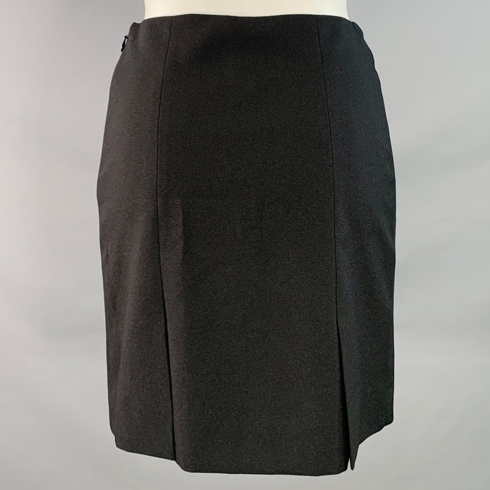 Other 2 Black Polyester A-Line Above Knee Skirt Size 26" / US 2 / IT 38 - 2 Thumbnail