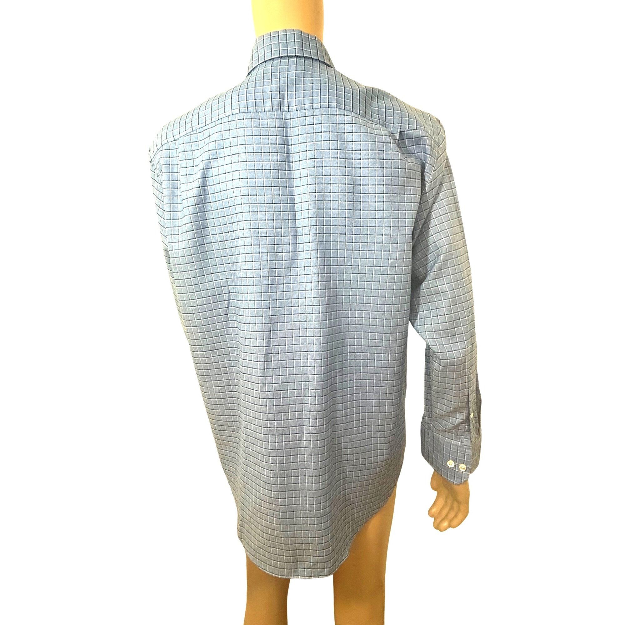Banana Republic Banana Republic Men’s Shirt L Blue Check Long Sleeve Button Size US L / EU 52-54 / 3 - 6 Thumbnail