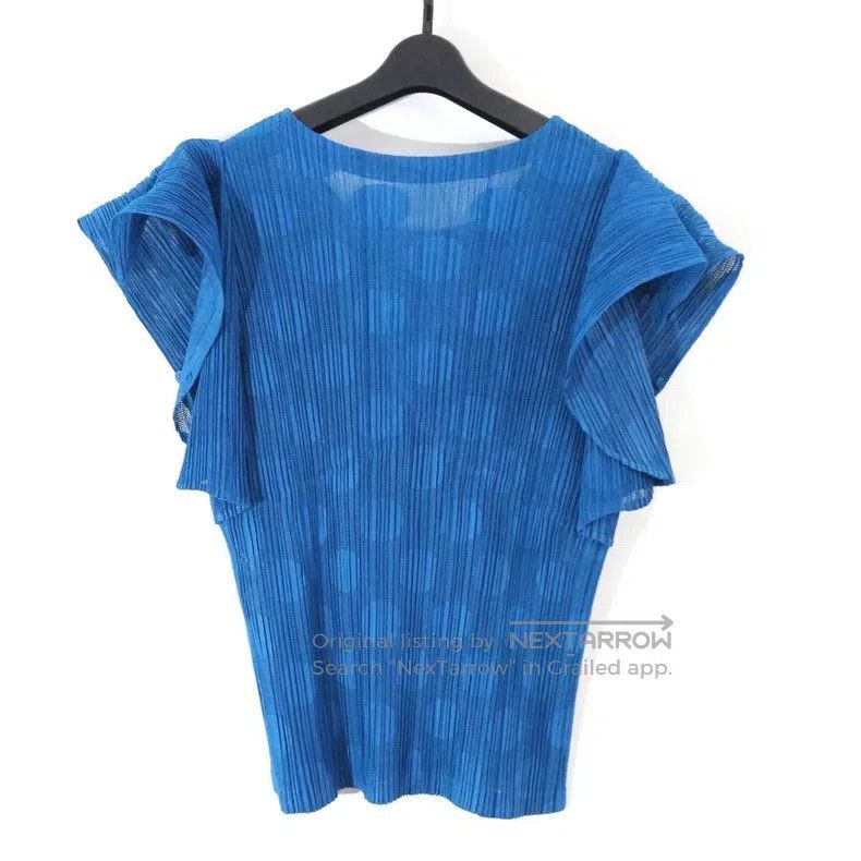 Issey Miyake Issey Miyake Polka Dot Jacquard Mesh Pleated Top Size XL / US 12-14 / IT 48-50 - 3 Thumbnail