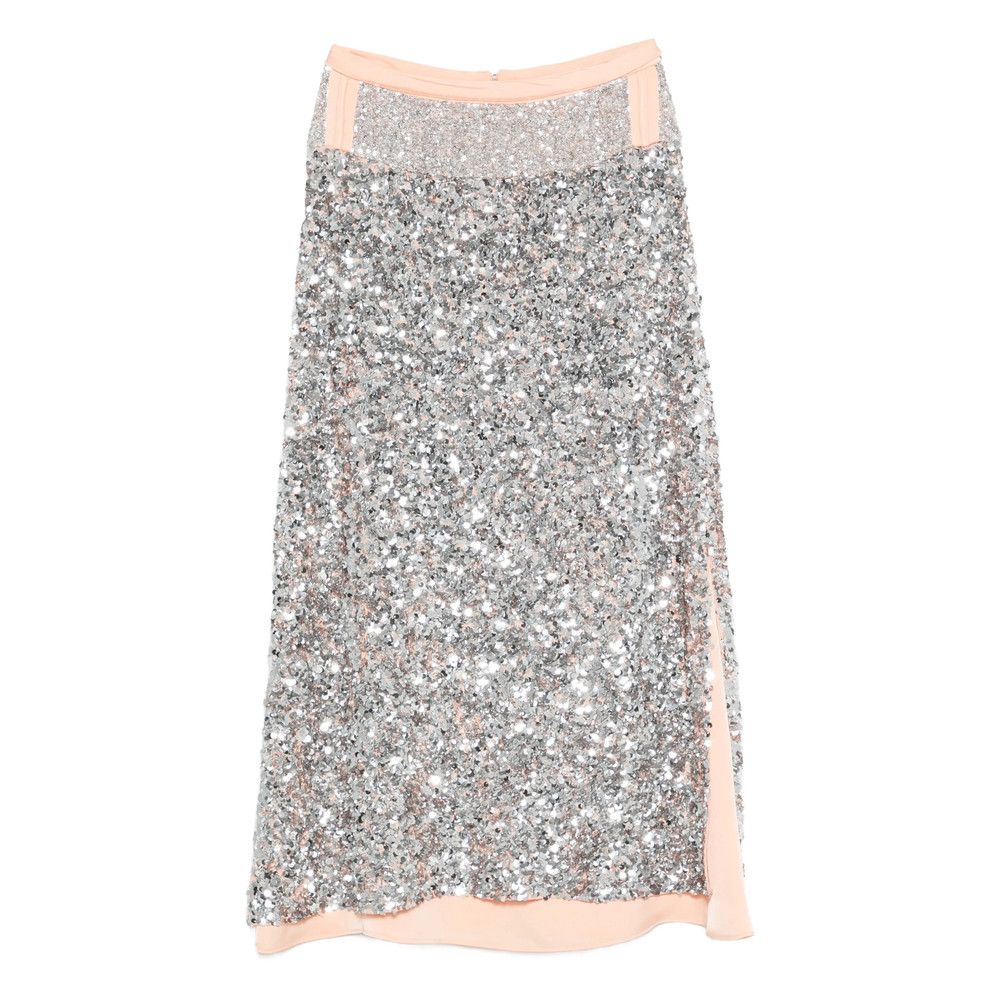 Paco Rabanne Rabanne SILVER Skirts - Straight Skirts Size 27" / US 4 / IT 40 - 1 Thumbnail