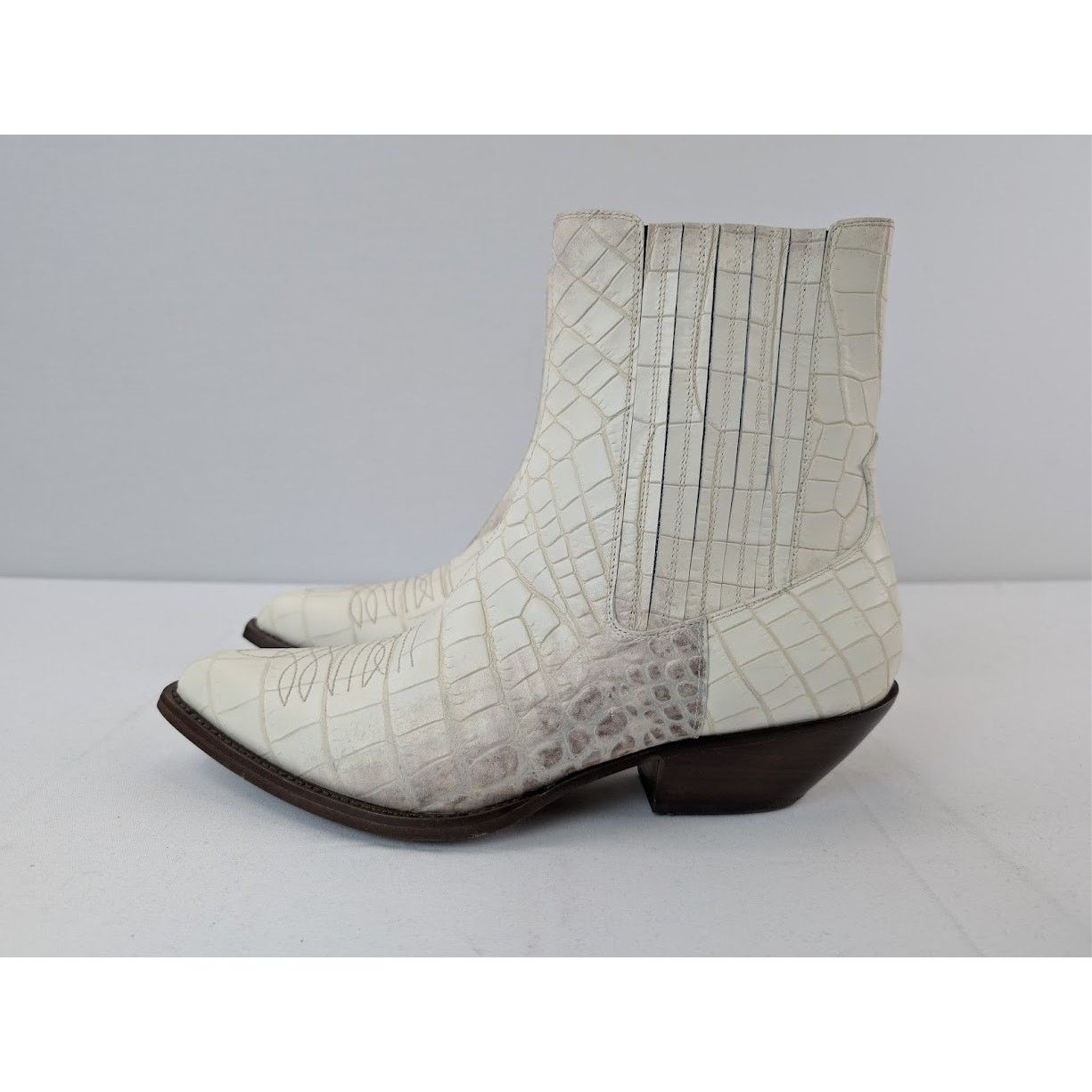 Celine o1rshd1 Leon Chelsea Boots in White Size US 9 / EU 42 - 9 Thumbnail