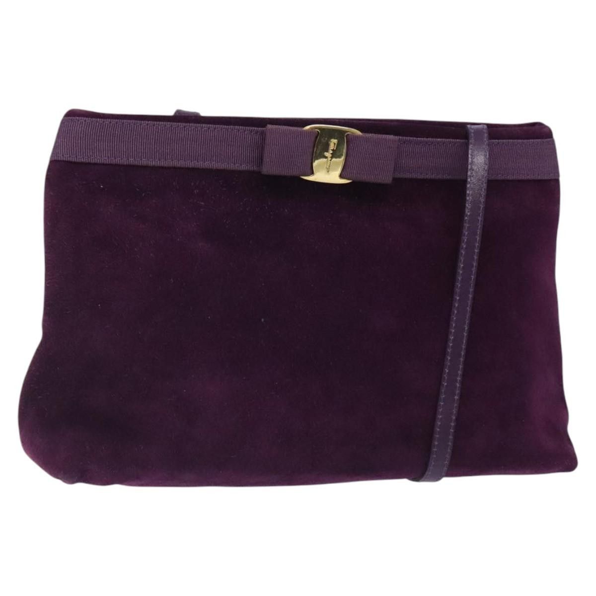 Salvatore Ferragamo Salvatore Ferragamo Vala Shoulder Bag Suede Size ONE SIZE - 1 Thumbnail