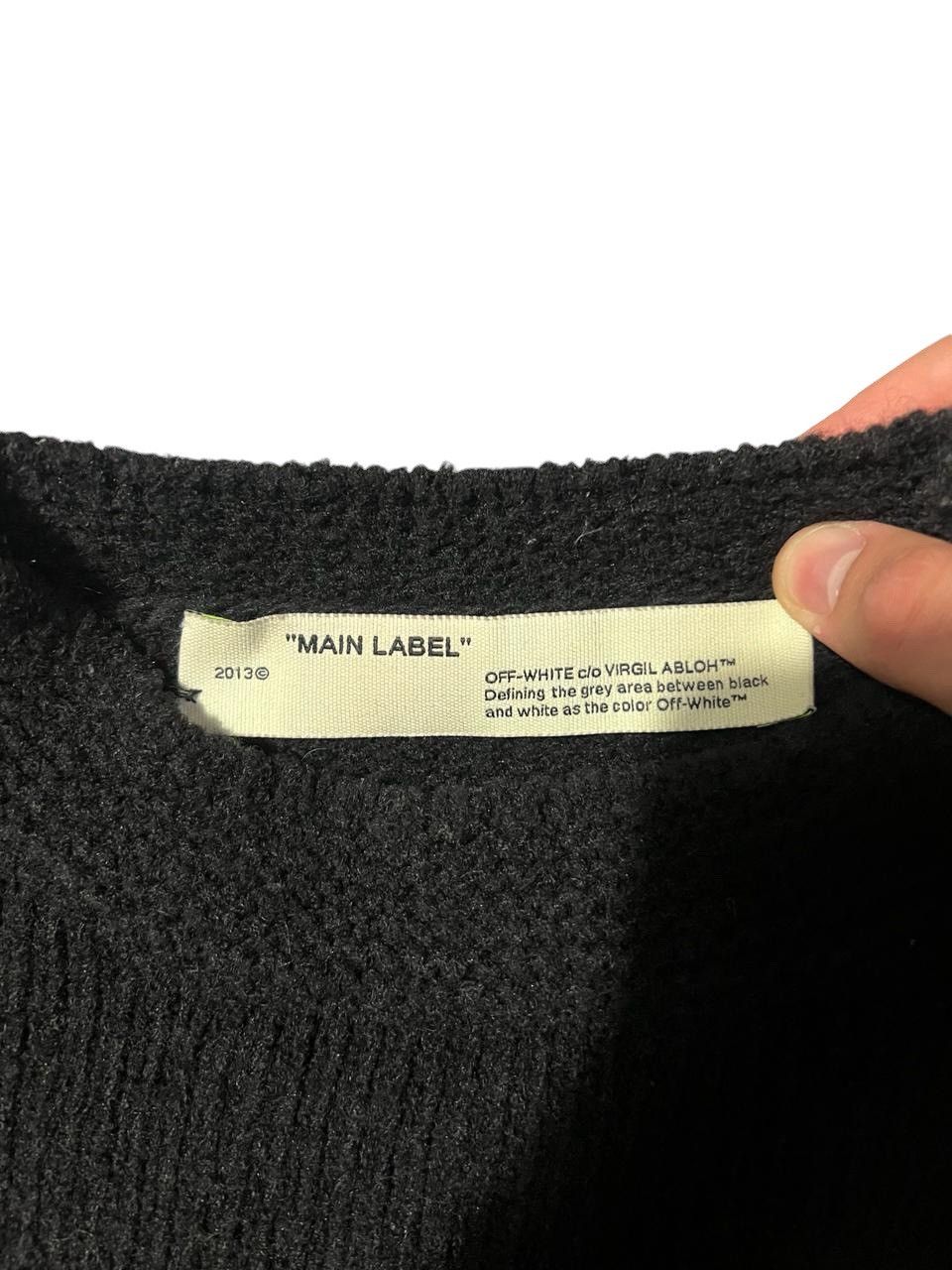 Off-White Off-White "OW" Logo Knit Sweater Black Size US L / EU 52-54 / 3 - 8 Thumbnail
