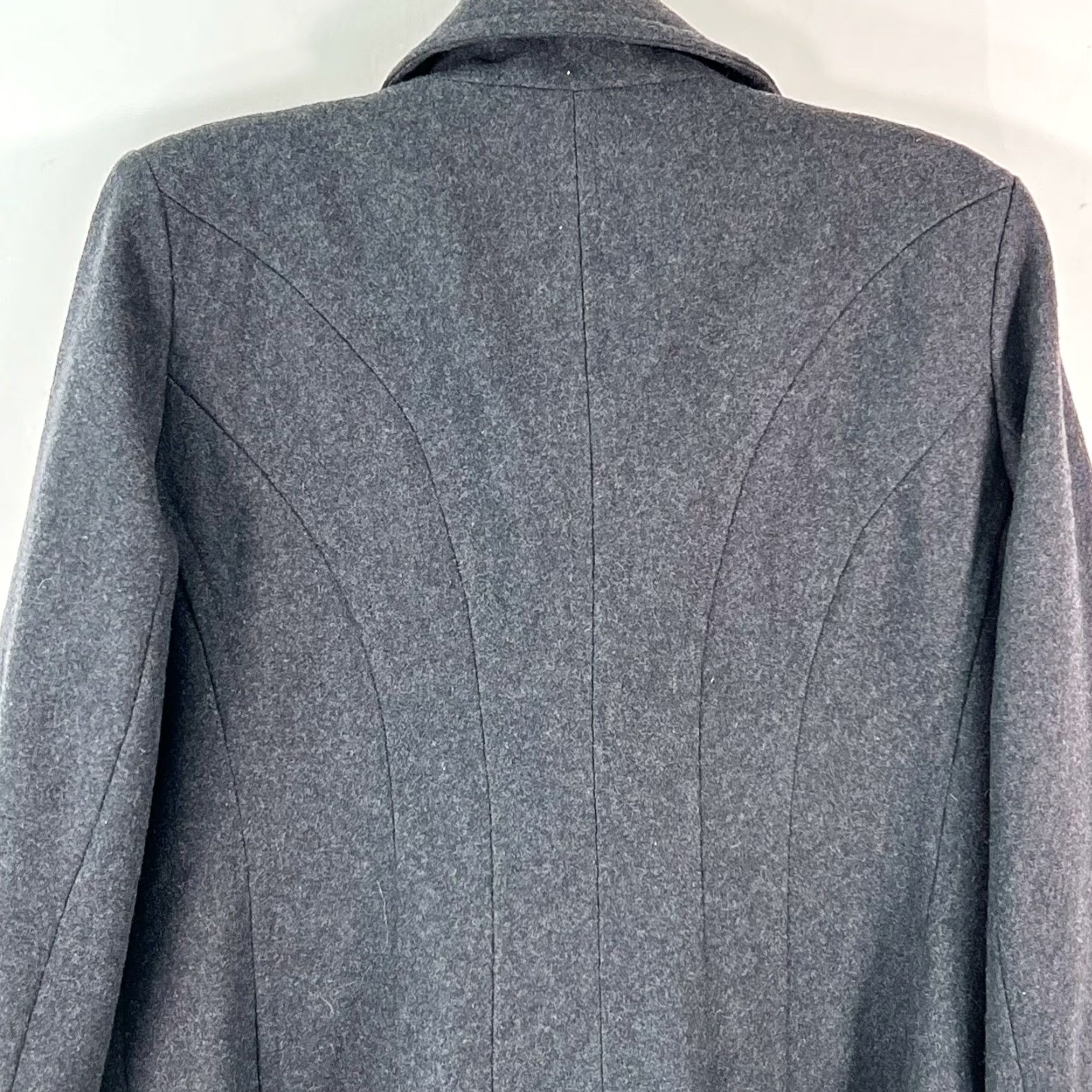 Laundry by Shelli Segal Laundry by Shelli Segal Womens Pea Coat Coat Grey Wool Blend Size 14 Vintage? No. Size XL / US 12-14 / IT 48-50 - 3 Thumbnail