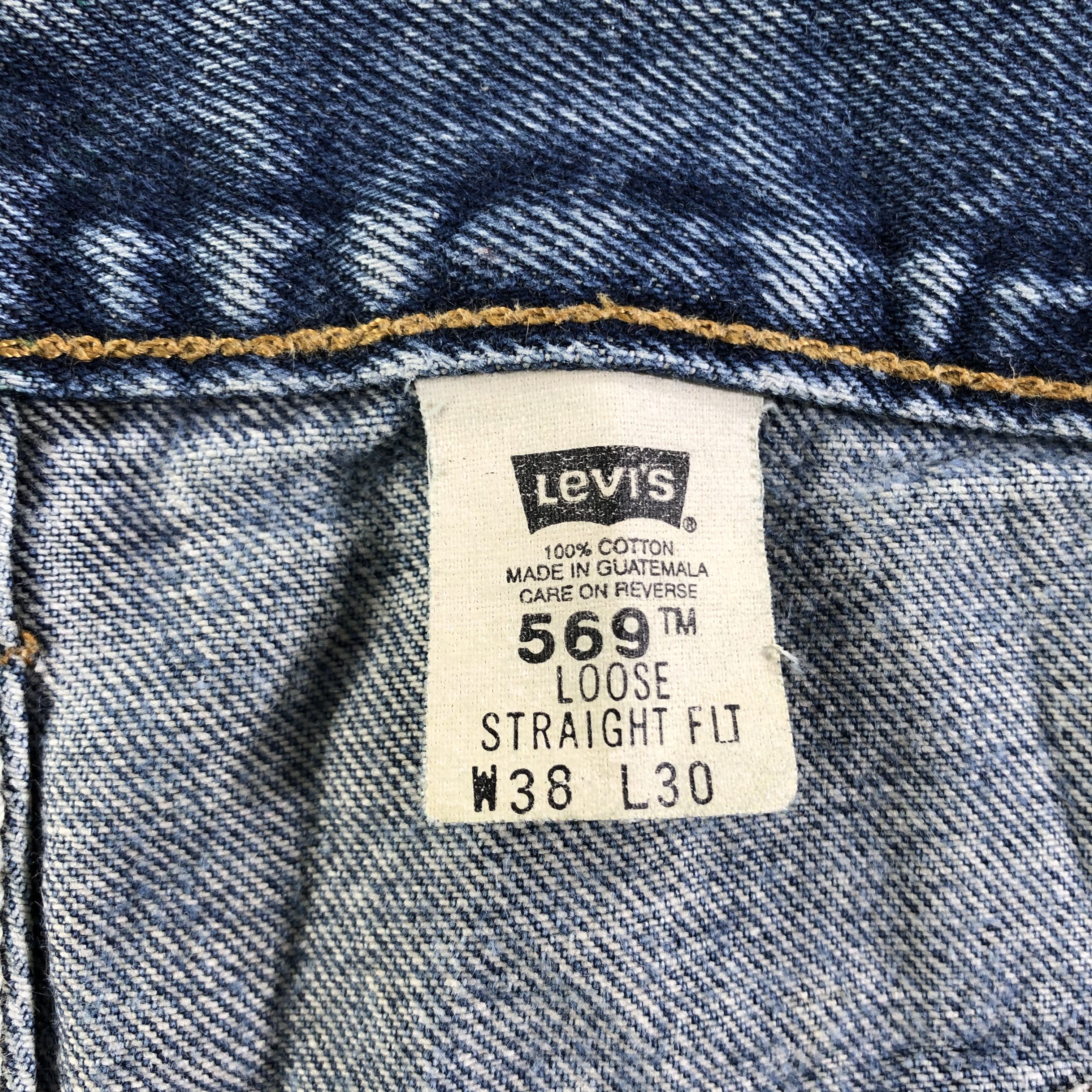 Levi's 90s Vintage Blue Wash Levis 569 Jeans-J3076 Size US 39 - 10 Thumbnail