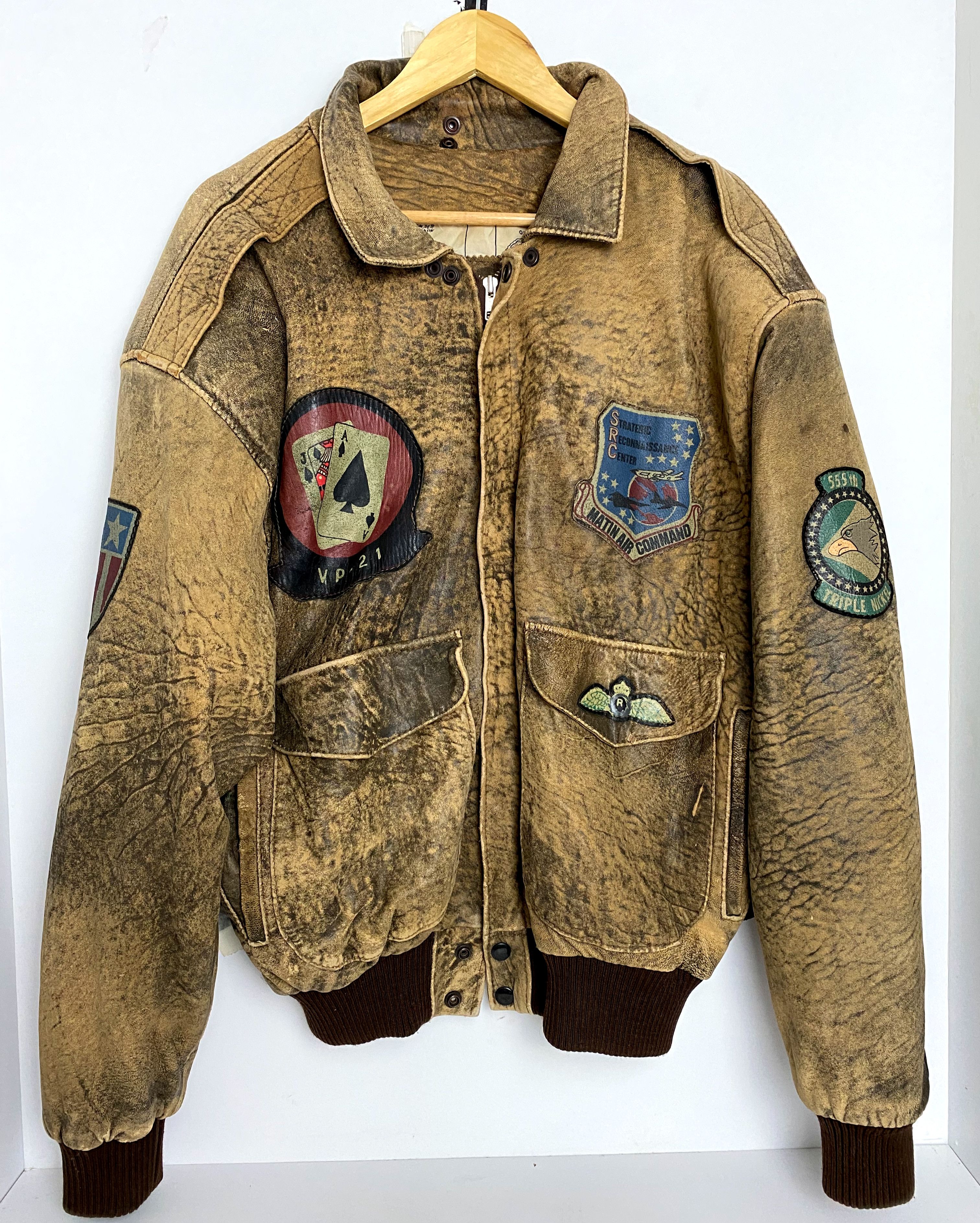 Vintage 🔥Vintage Leather Jacket Matin Air Commmand🔥 Size US L / EU 52-54 / 3 - 1 Thumbnail