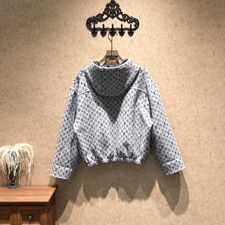 Louis Vuitton Louis Vuitton 25 FW new grey full print print hooded jacke Size XS / US 0-2 / IT 36-38 - 2 Thumbnail