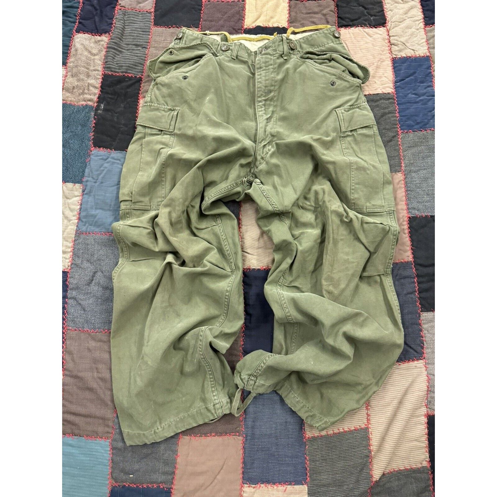 VTG Baggy M1951 US Army Military OG Field M51 Pant W32 X L28
