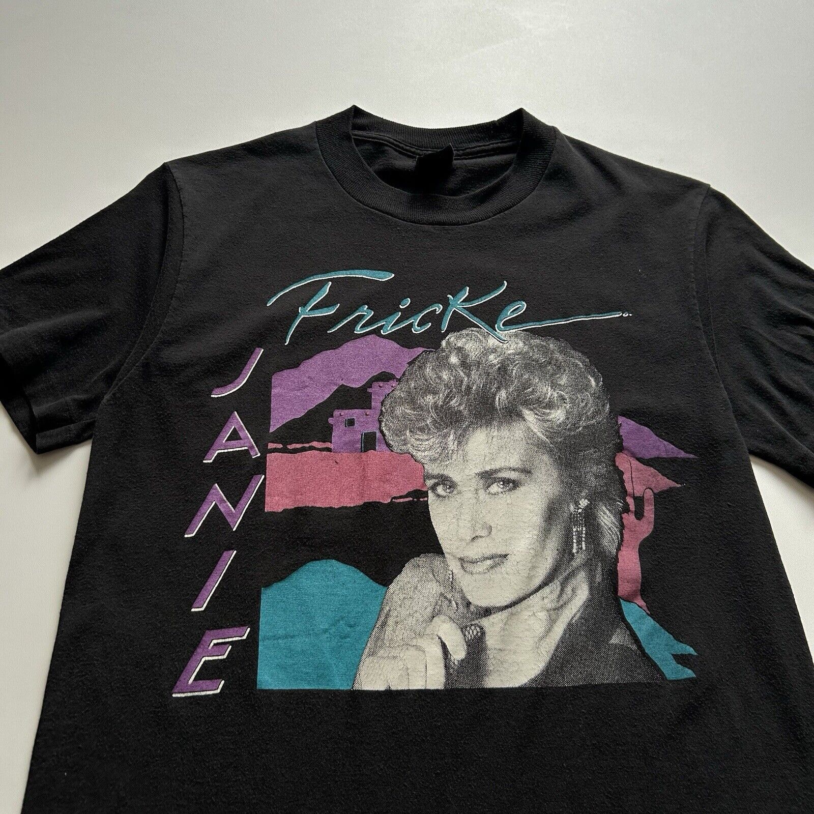 Band Tees × Vintage Vintage 80s Janie Fricke Saddle The Wind Tour T Shirt Small Size US M / EU 48-50 / 2 - 2 Thumbnail