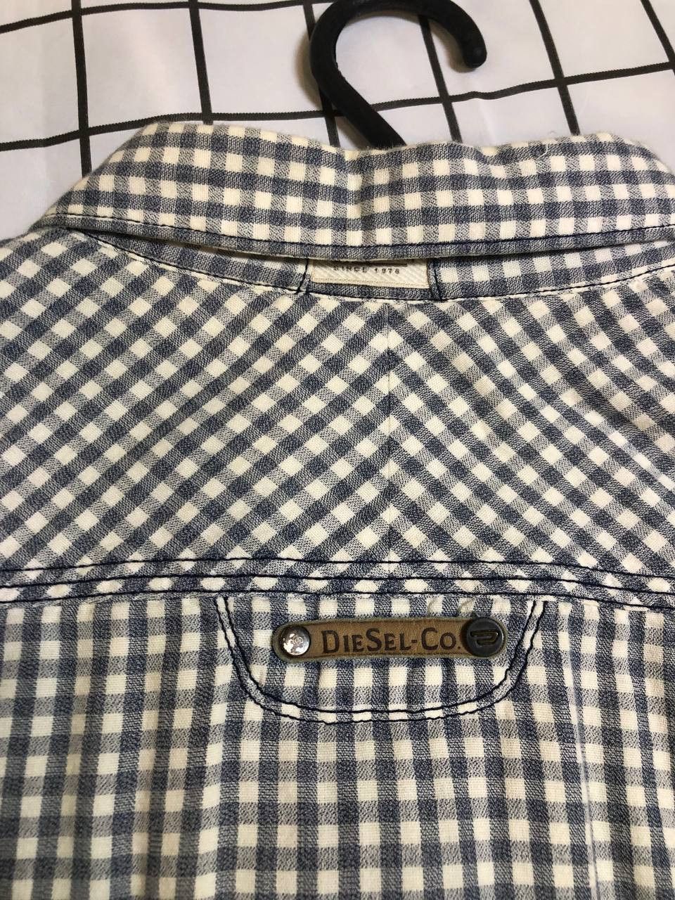 Diesel Diesel Flannel Long Sleeve Button Shirt Checked Pattern Size US XL / EU 56 / 4 - 10 Thumbnail