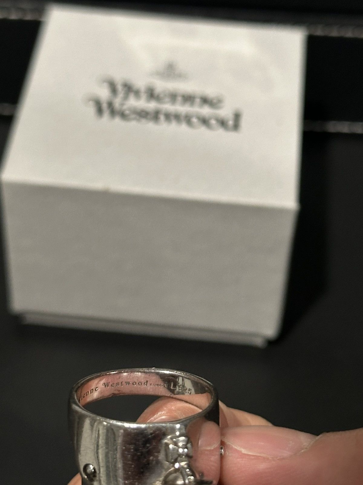 Vivienne Westwood OG 925 Sterling Silver Armor Ring L Size ONE SIZE - 5 Thumbnail