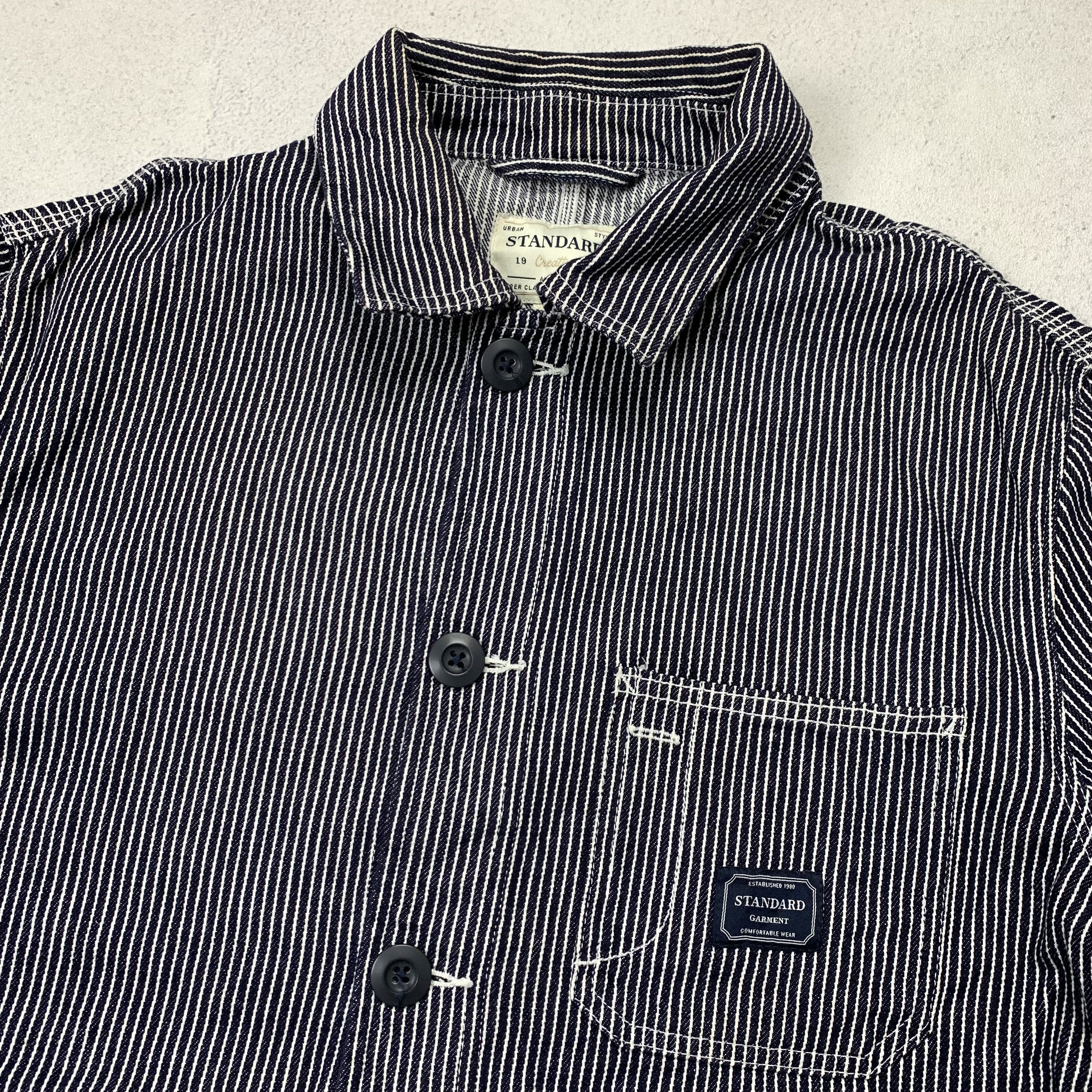 Japanese Brand Japanese Brand Hickory Stripe Chore Jacket Size US L / EU 52-54 / 3 - 3 Thumbnail