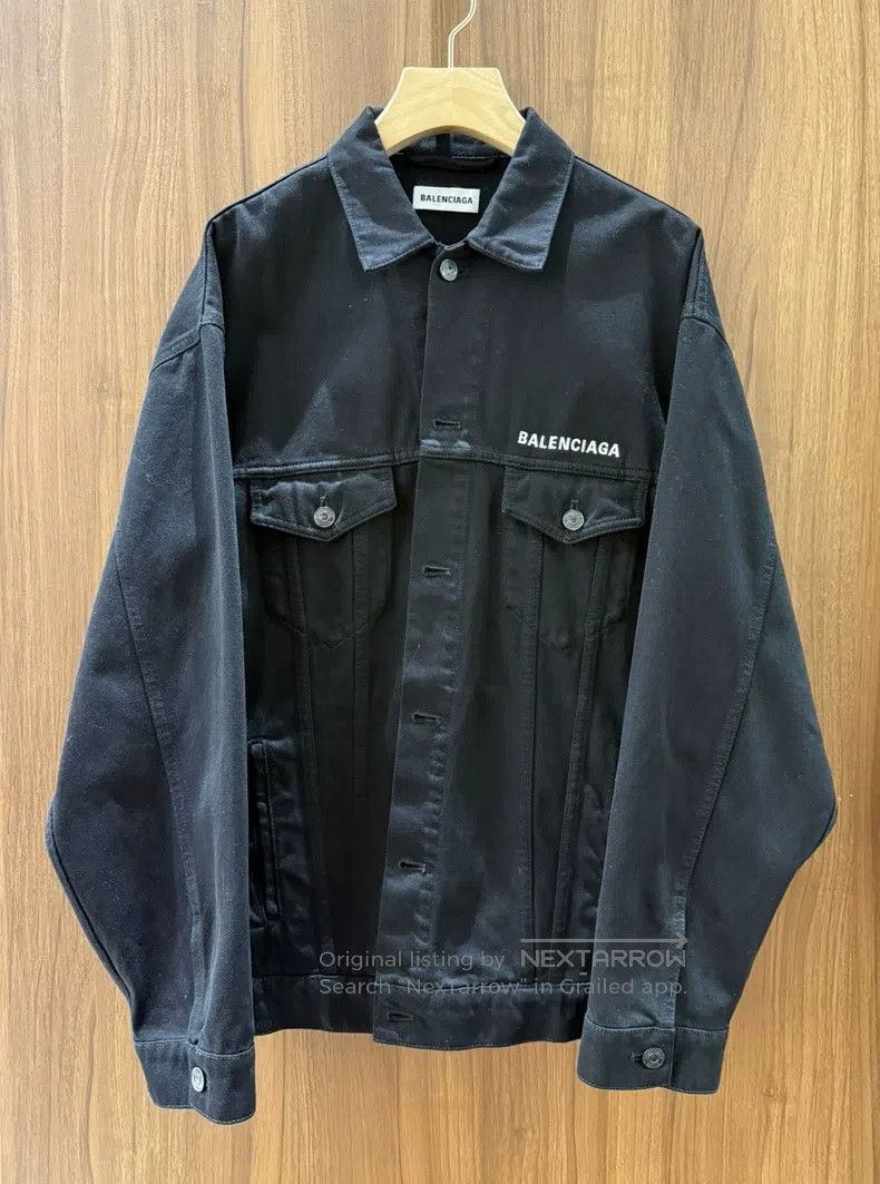 Balenciaga Balenciaga Crew black denim jacket Size XXS / US 00 / IT 34 - 2 Thumbnail