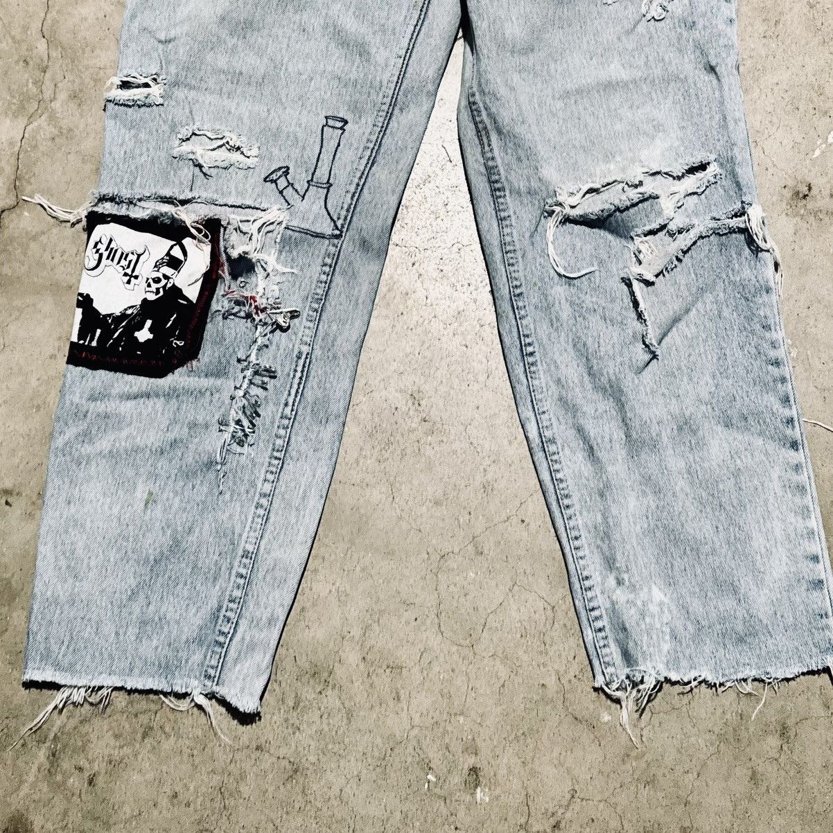 Vintage VINTAGE CUSTOM PUNK JEANS! Size US 29 - 3 Thumbnail