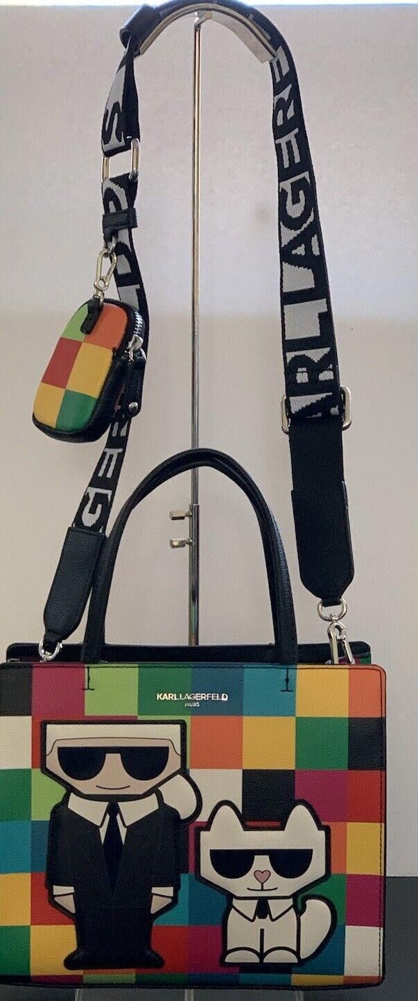 Karl Lagerfeld Karl Lagerfeld Maybelle Crossbody Bag Bright Color Squares Size ONE SIZE - 5 Thumbnail