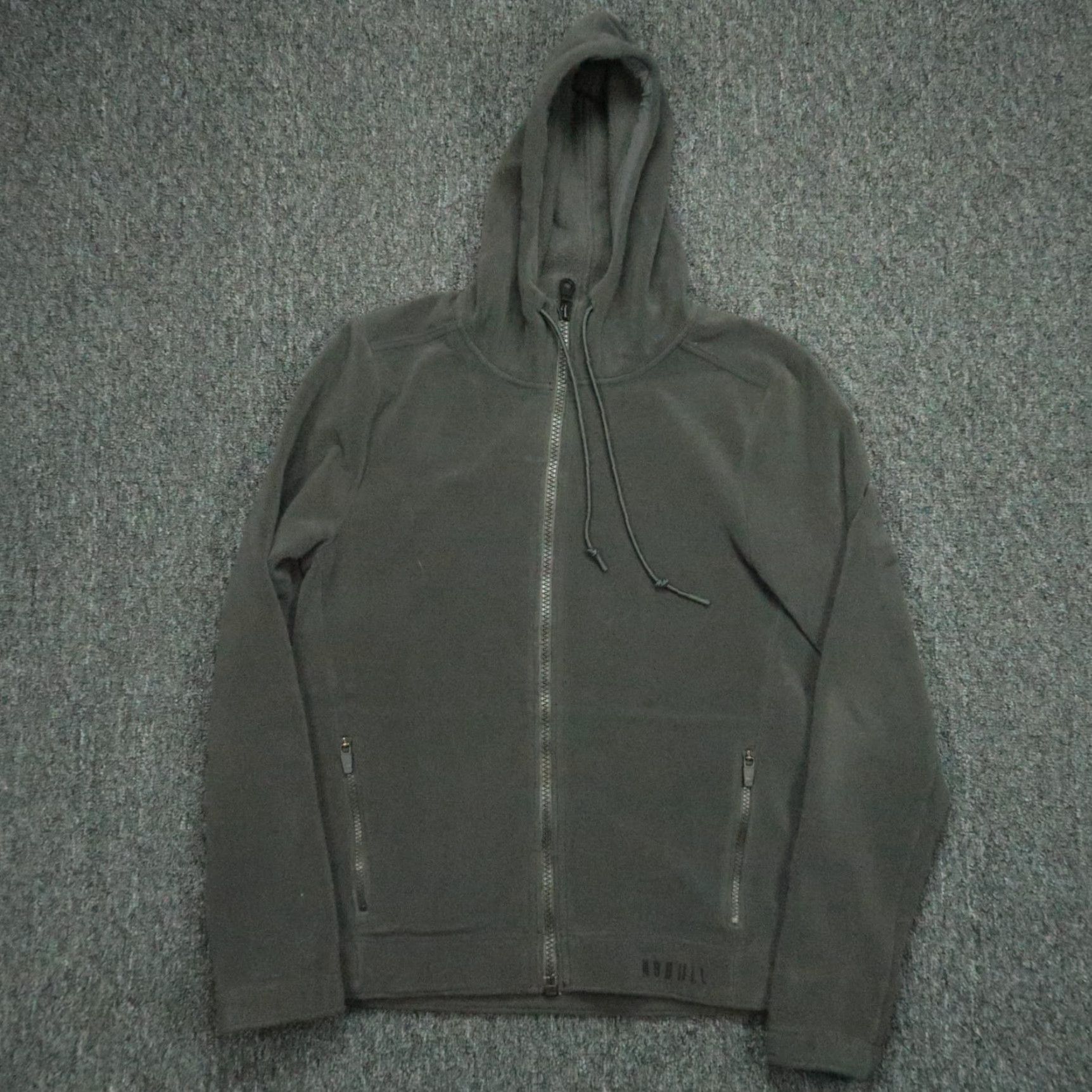 Vintage Nobull Hoodie Mens Small Gray Full Zip Fleece Hooded Pockets Size US S / EU 44-46 / 1 - 2 Thumbnail