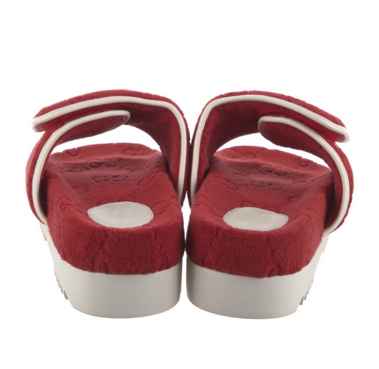 Adidas × Gucci X ADIDAS Terry Cloth GG Mens Platform Sandals in red Size US 12 / EU 45 - 4 Thumbnail