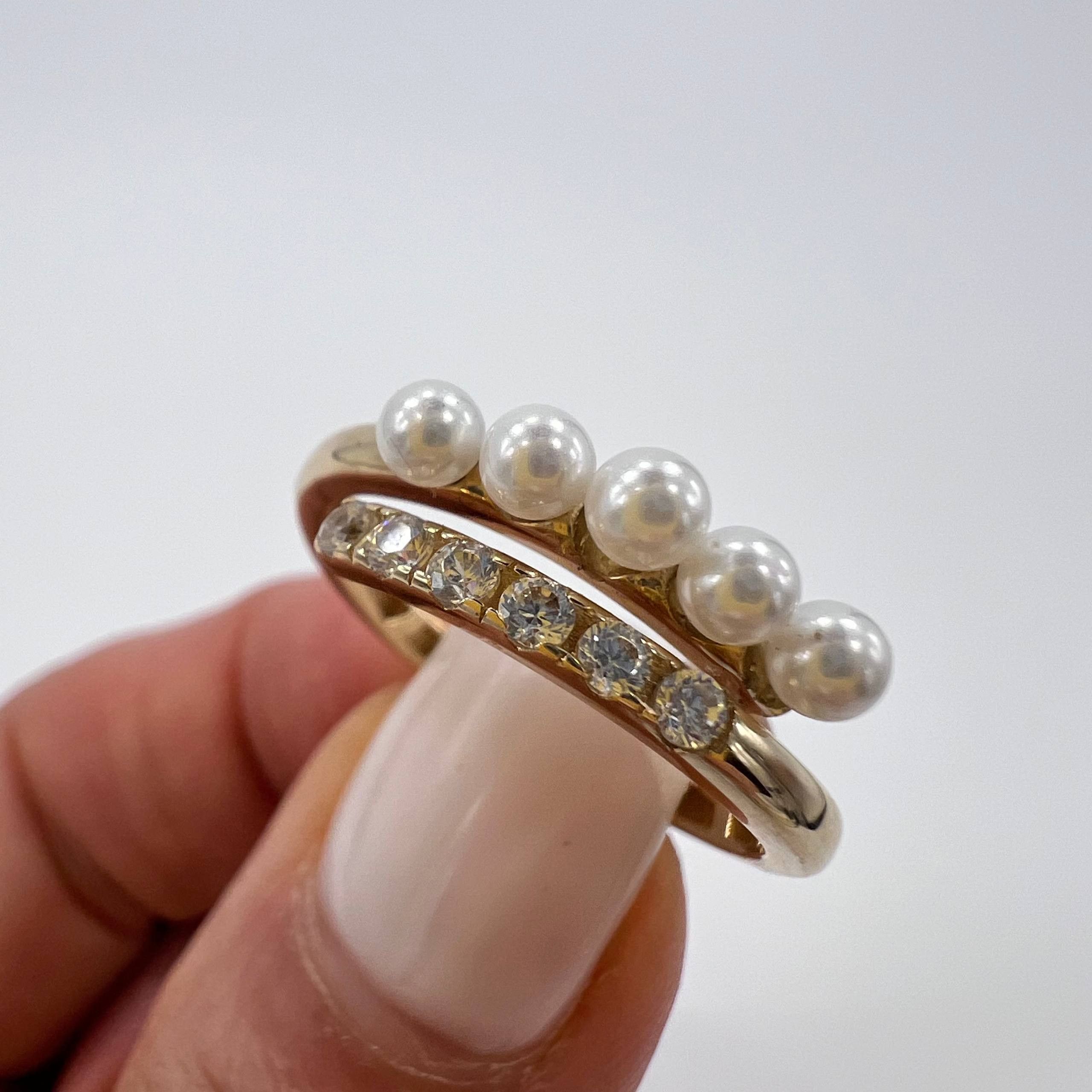 Other New Women’s 14K Solid Gold Ring Pearls Stones Gift Size 7.5 Size ONE SIZE - 6 Thumbnail
