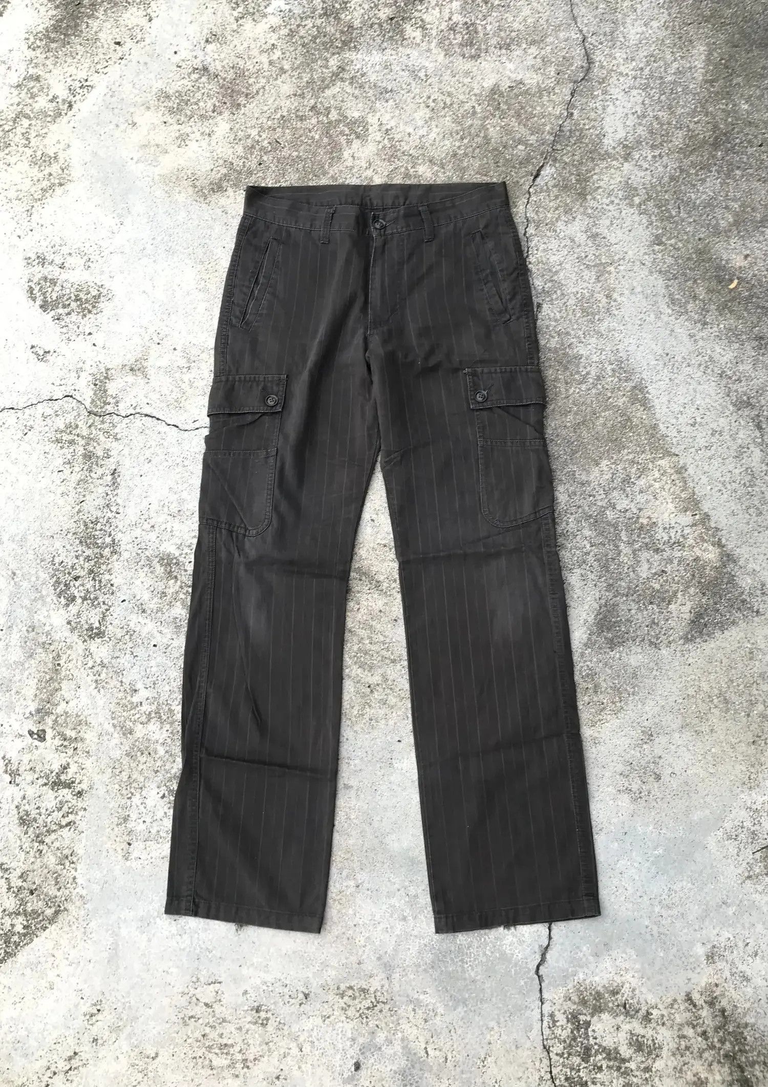 Japanese Brand Takeo Pinstripe fatigue cargo pants Size US 32 / EU 48 - 2 Thumbnail