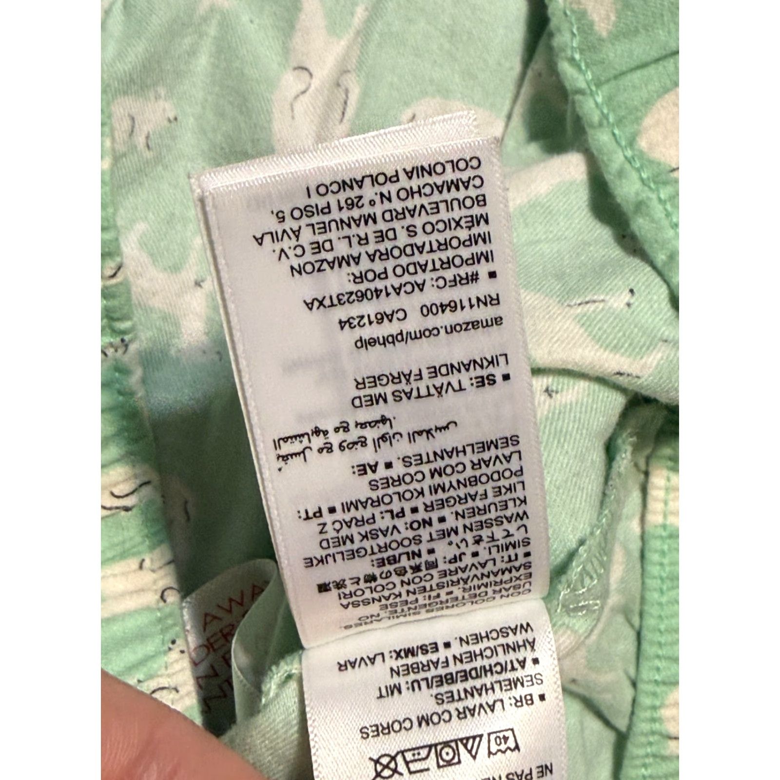 Essentials Amazon Essentials Sleepwear Pants Womens Small Green White Black Animals Size 28" / US 6 / IT 42 - 7 Thumbnail