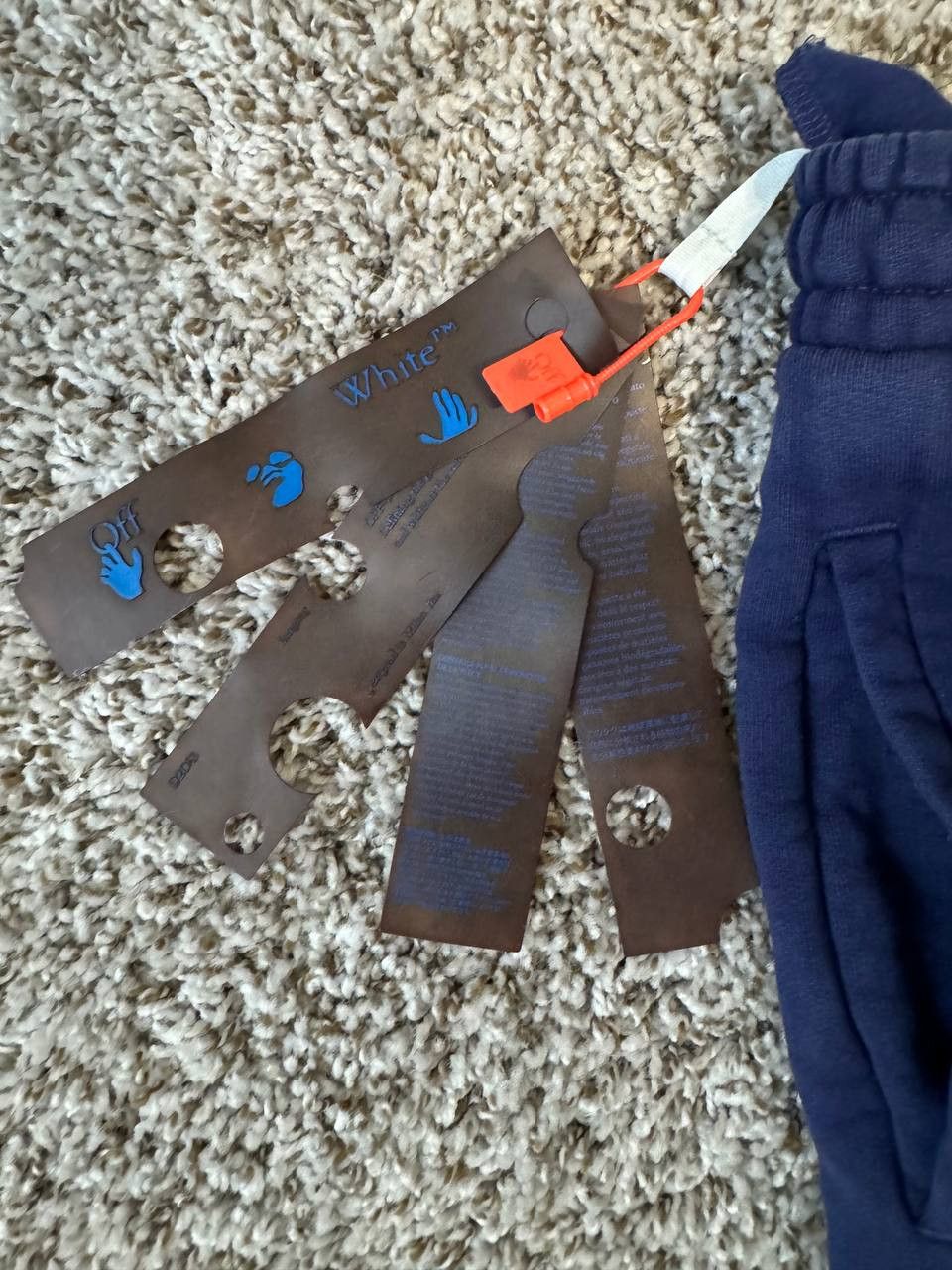 Off-White Off-White Rubber Arrow Sweat Pants Navy Size US 32 / EU 48 - 4 Thumbnail