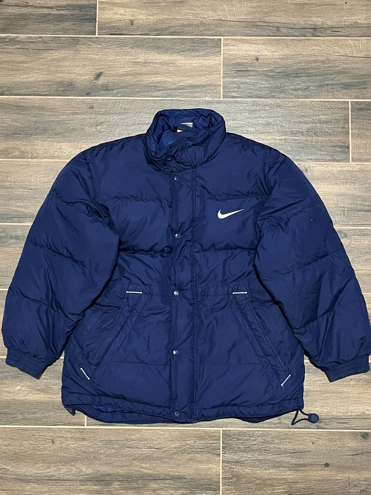 Nike × Vintage Nike Big Swoosh Logo Puffer Jacket Boxy Size US M / EU 48-50 / 2 - 2 Thumbnail