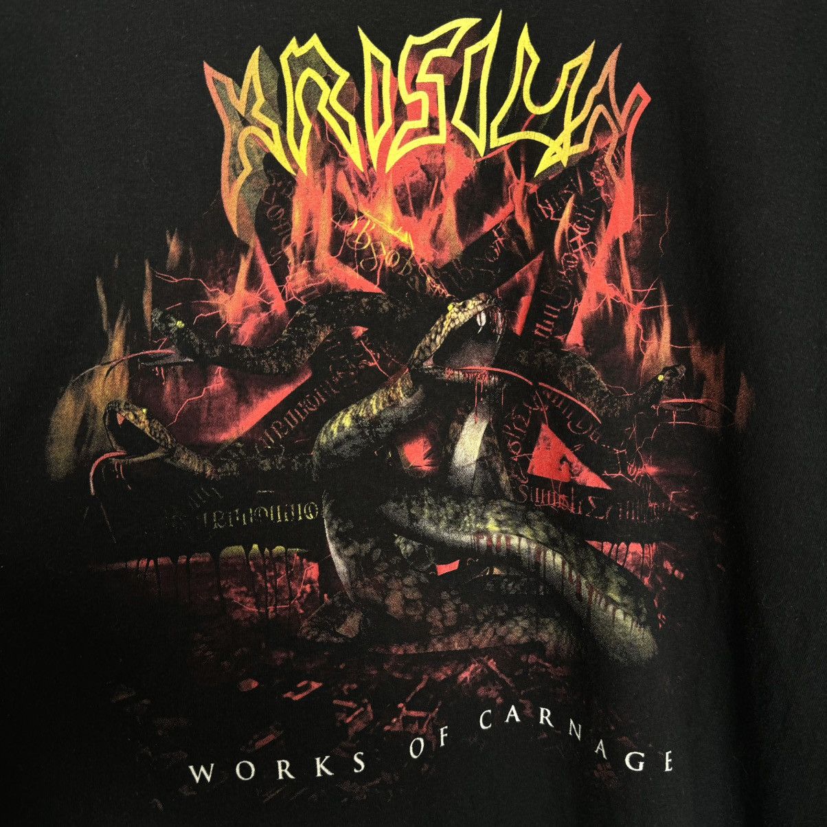 Band Tees Vintage 2003 Krisiun Works Of Carnage LS Metal Tour T Shirt Size US XL / EU 56 / 4 - 4 Thumbnail