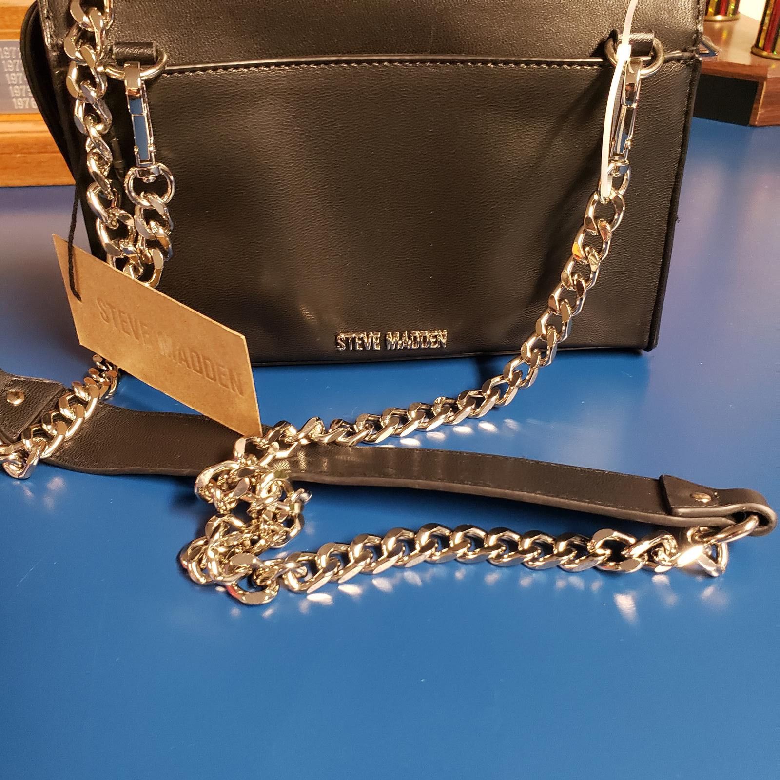 Steve Madden Steve Madden BJayda Stud Letters Crossbody Bag- Black Size ONE SIZE - 5 Thumbnail