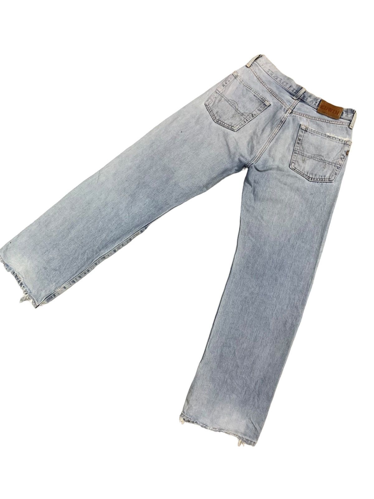 Edwin × Margaret Howell × Vintage Vintage Edwin Blue Mud Wash Distress Jeans Size US 28 / EU 44 - 11 Thumbnail