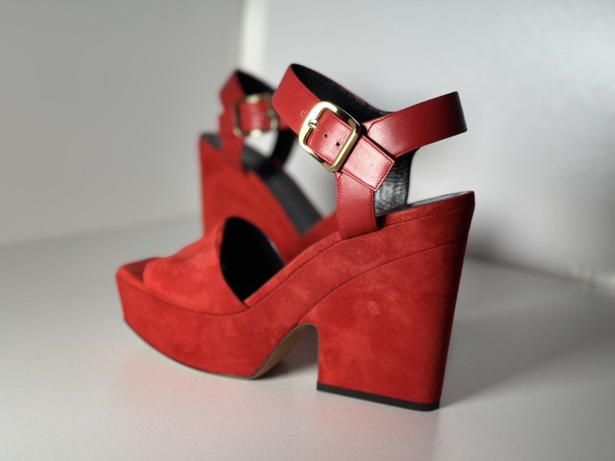 Celine Celine sandals women red 🔥 38.5 s Size US 8.5 / IT 38.5 - 19 Thumbnail