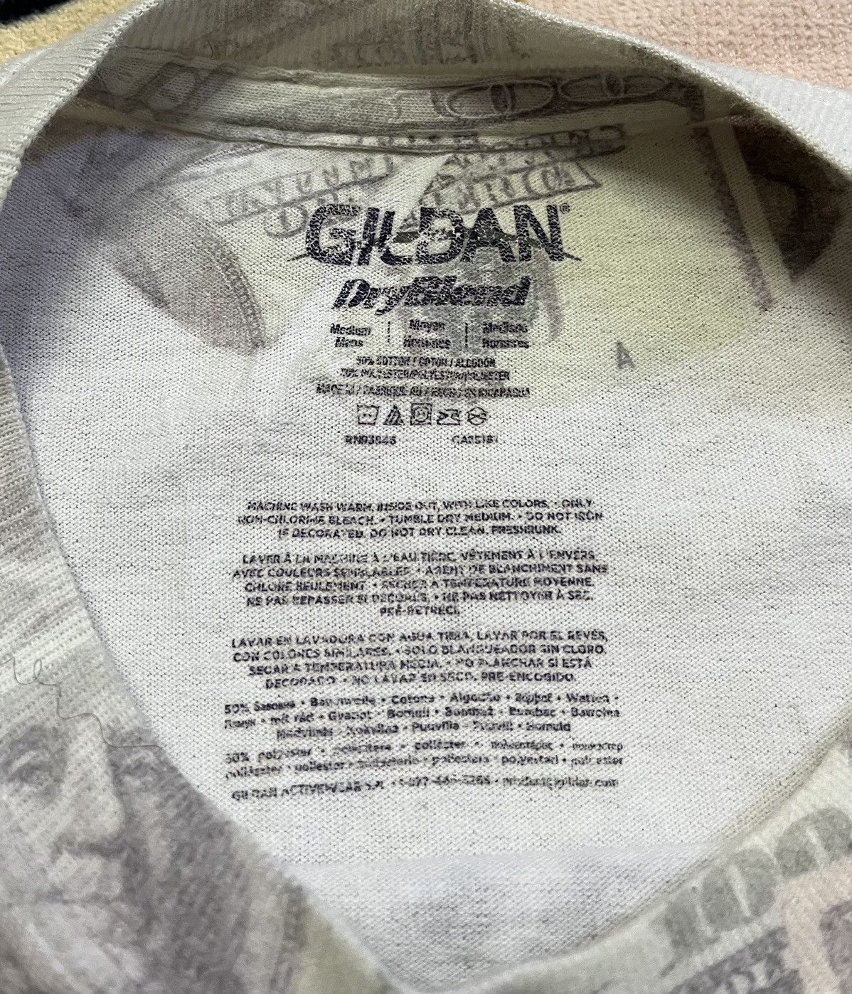 Vintage Rare Fullprint Dollar 50% Cotton 50% Polyester Shirt Size US M / EU 48-50 / 2 - 8 Thumbnail