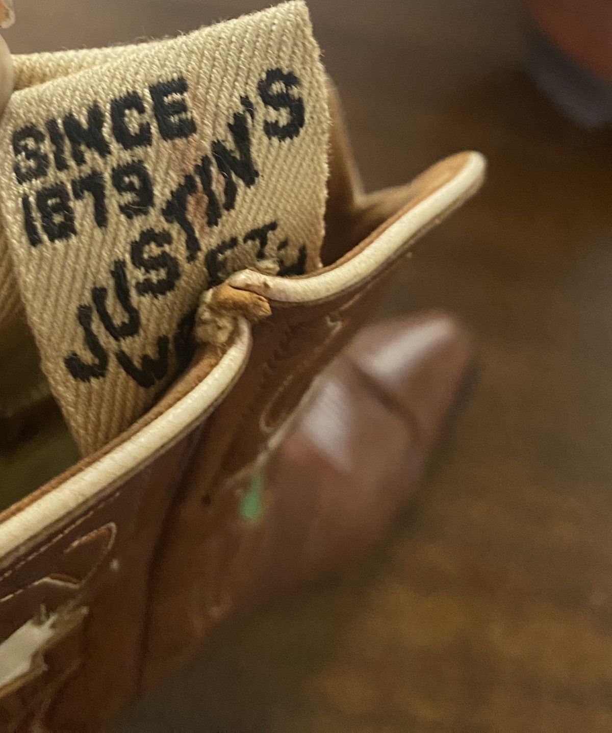 Justin Boots × Vintage VINTAGE 1940s H.J. Justin & Sons/Ft Worth TX/Boots Sz 5-6? Size US 5.5 / IT 35.5 - 11 Thumbnail