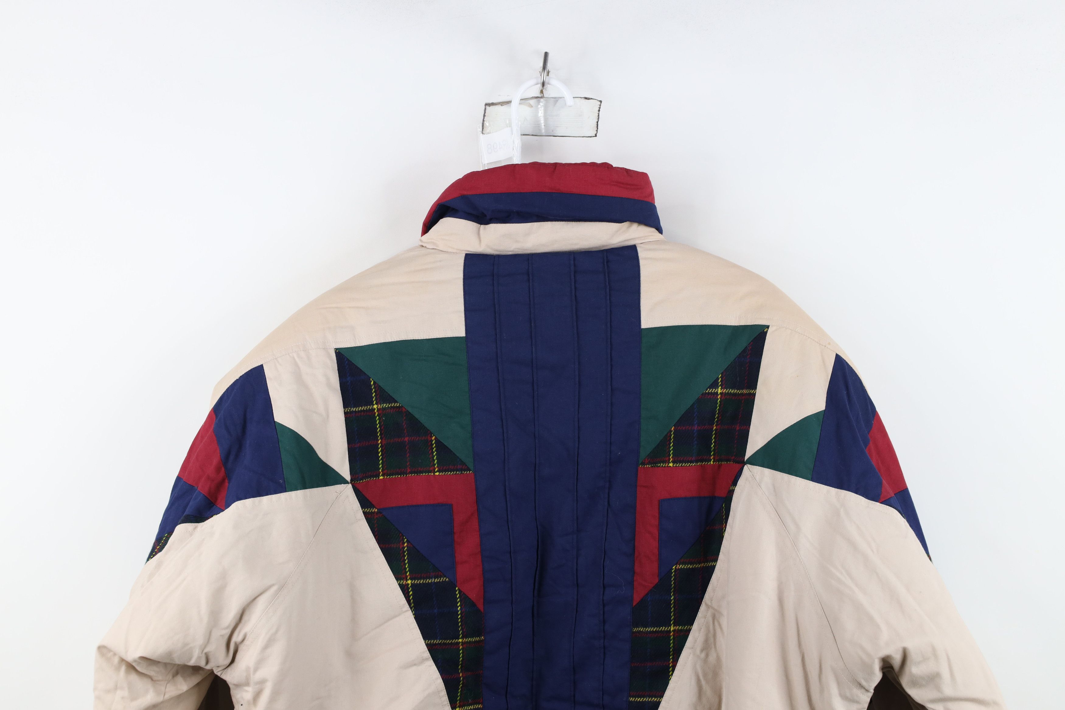 Vintage Vintage 90s Streetwear Patchwork Full Zip Puffer Jacket Size US L / EU 52-54 / 3 - 14 Thumbnail