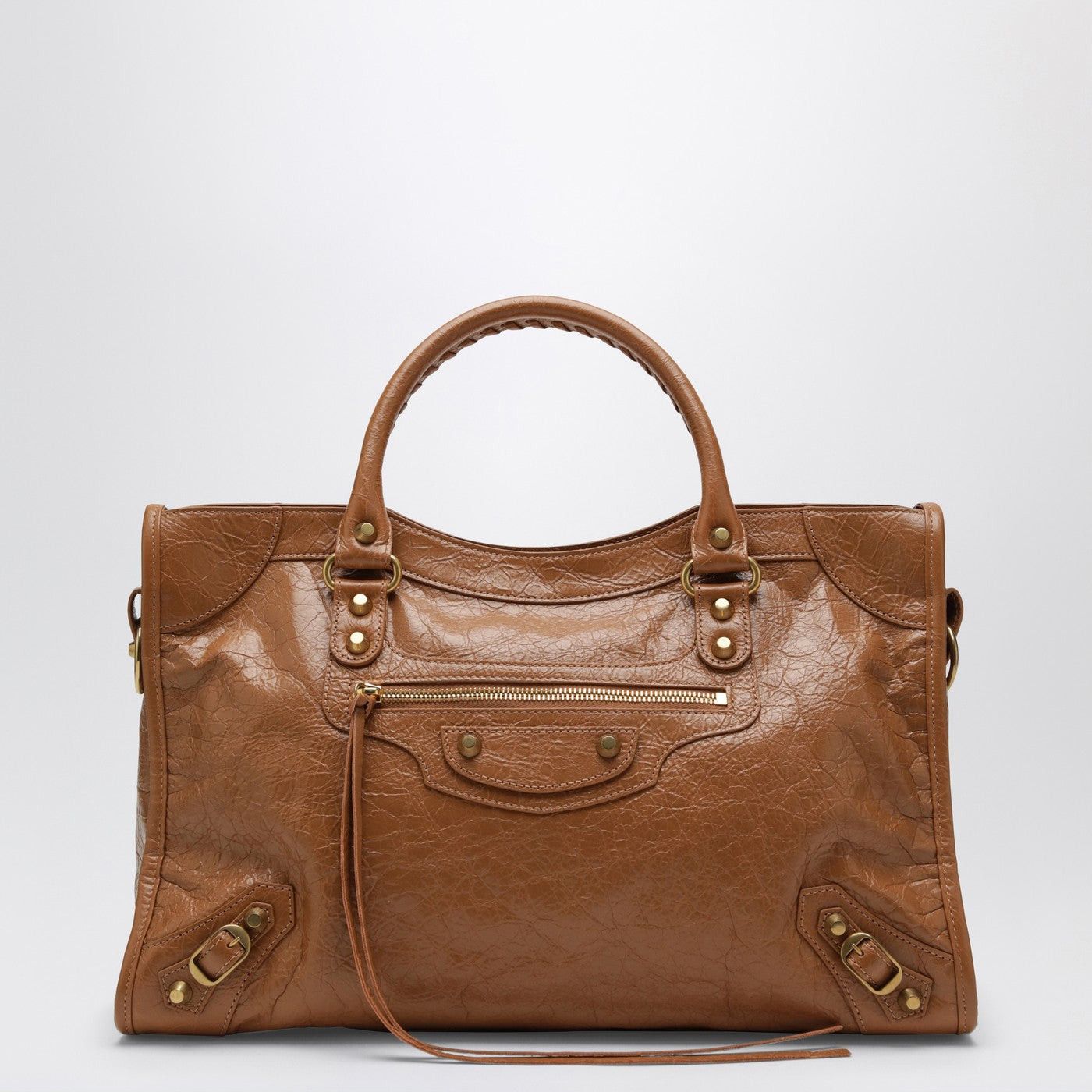 Balenciaga Balenciaga Le City Medium Bag In Camel/Antique Gold Size ONE SIZE - 1 Thumbnail