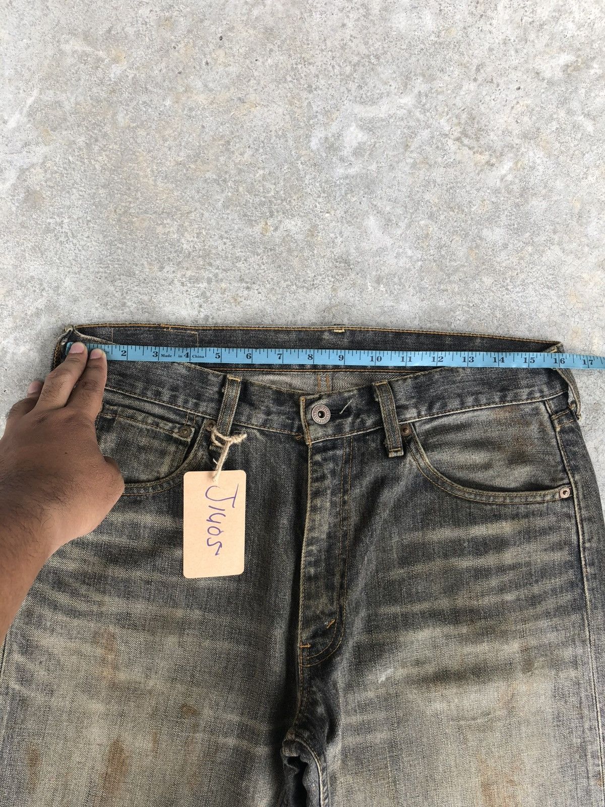 Vintage Mudwash Levis 503 Distressed Jeans Size US 32 / EU 48 - 21 Thumbnail