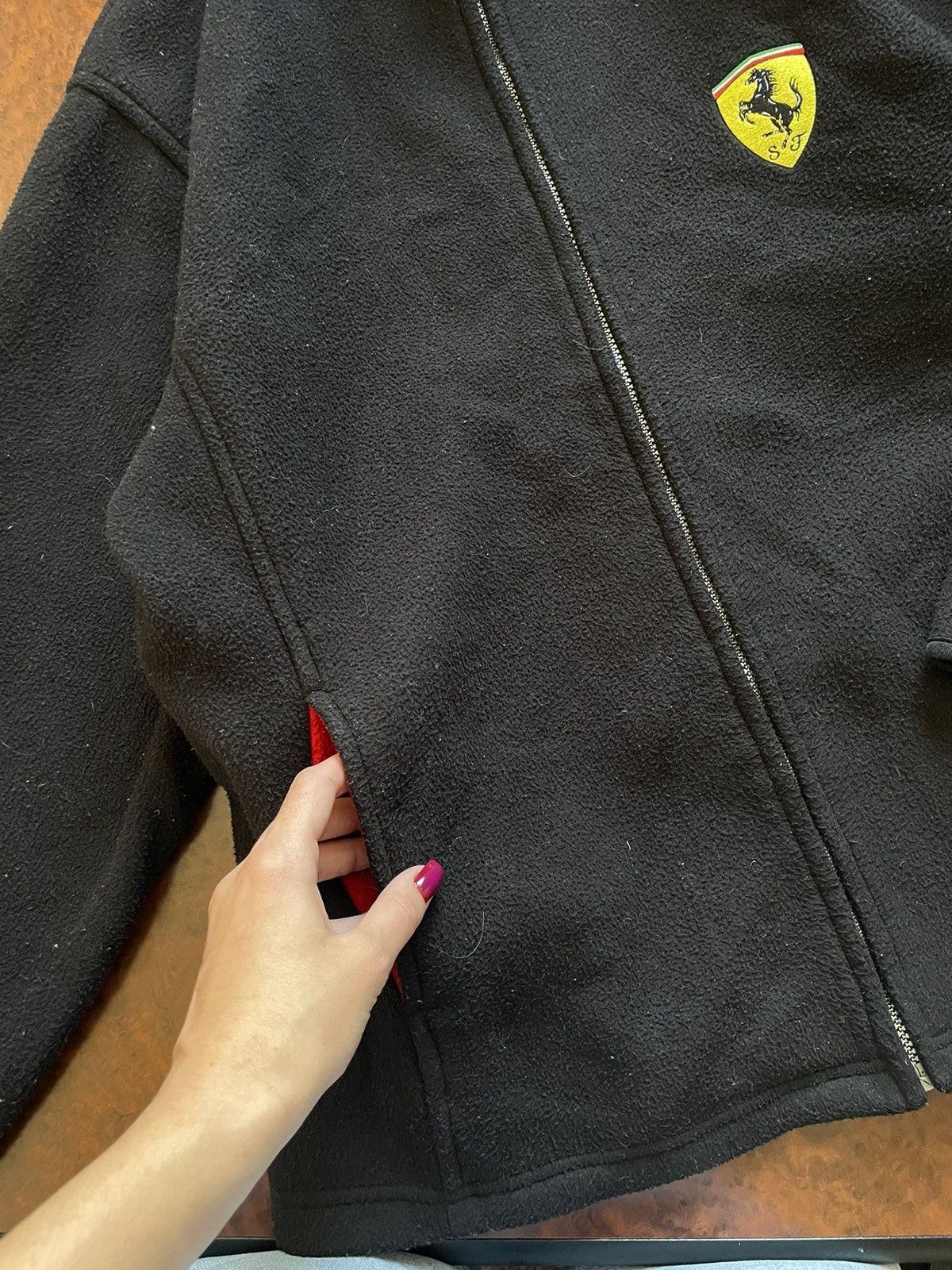 Ferrari × Vintage Vintage Ferrari Racing Zip retro Fleece jacket Sweatshirt Size US L / EU 52-54 / 3 - 8 Thumbnail